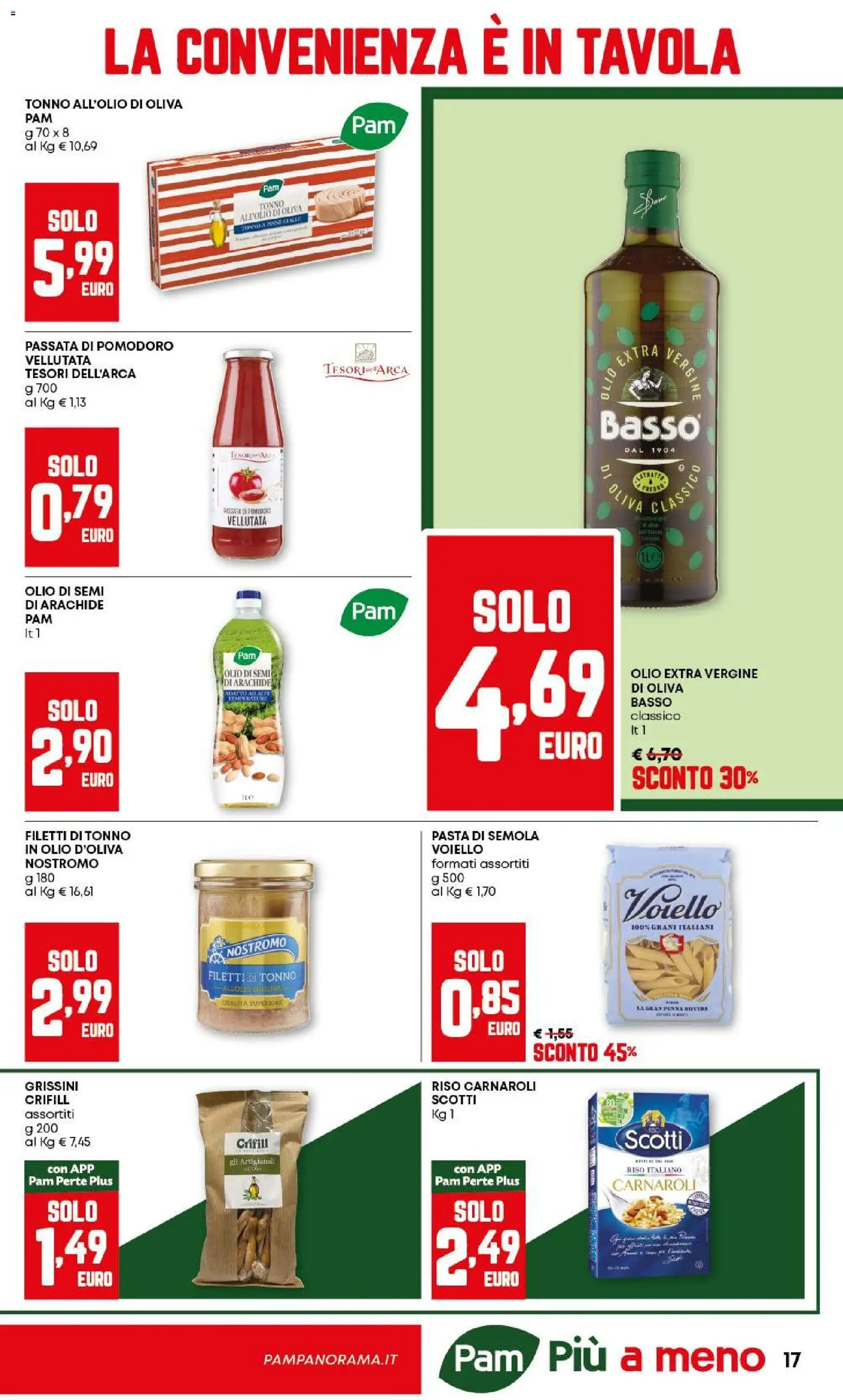 Volantino PAM del 18.12.2025 | Pagina: 17 | Prodotti: Riso Carnaroli, Riso, Pomodoro, Tonno
