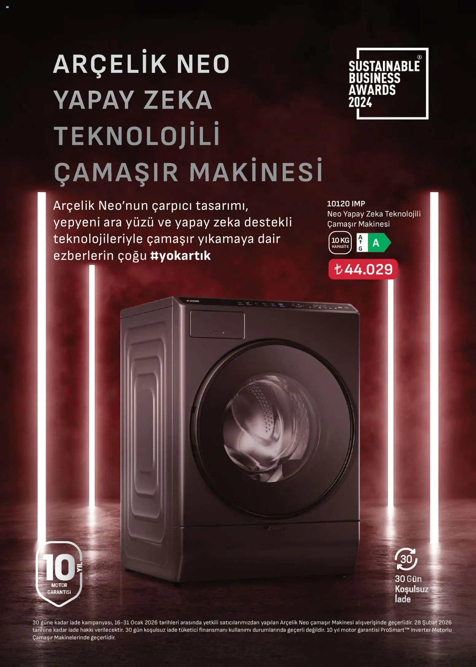 Arçelik Katalog - 01.01.2026 tarihinden itibaren geçerlidir | Sayfa: 17 | Ürünler: Çamaşır makinesi, Ocak