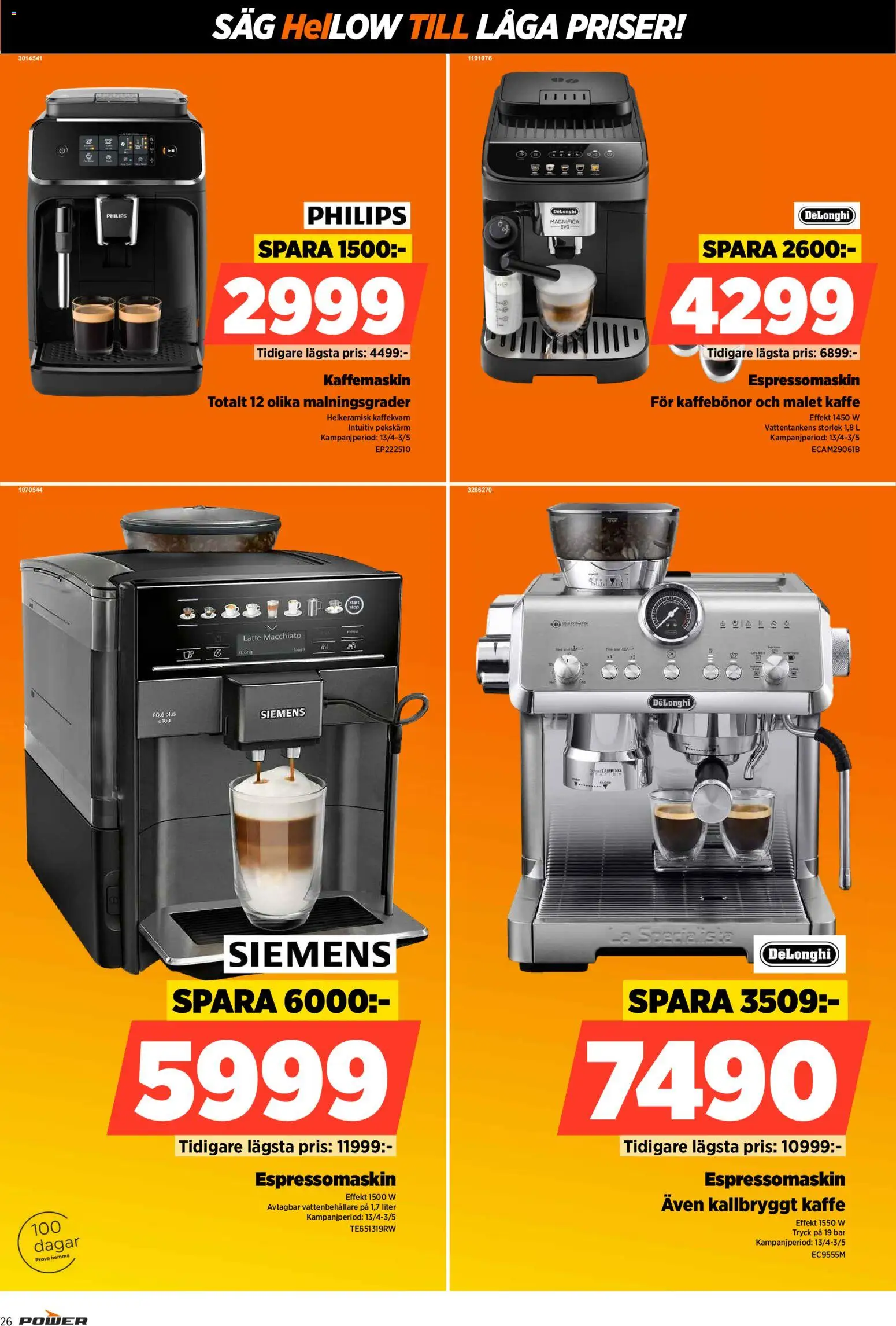 Power reklamblad aktuell från 13.04.2026 | Sida: 26 | Produkter: Såg, Kaffe