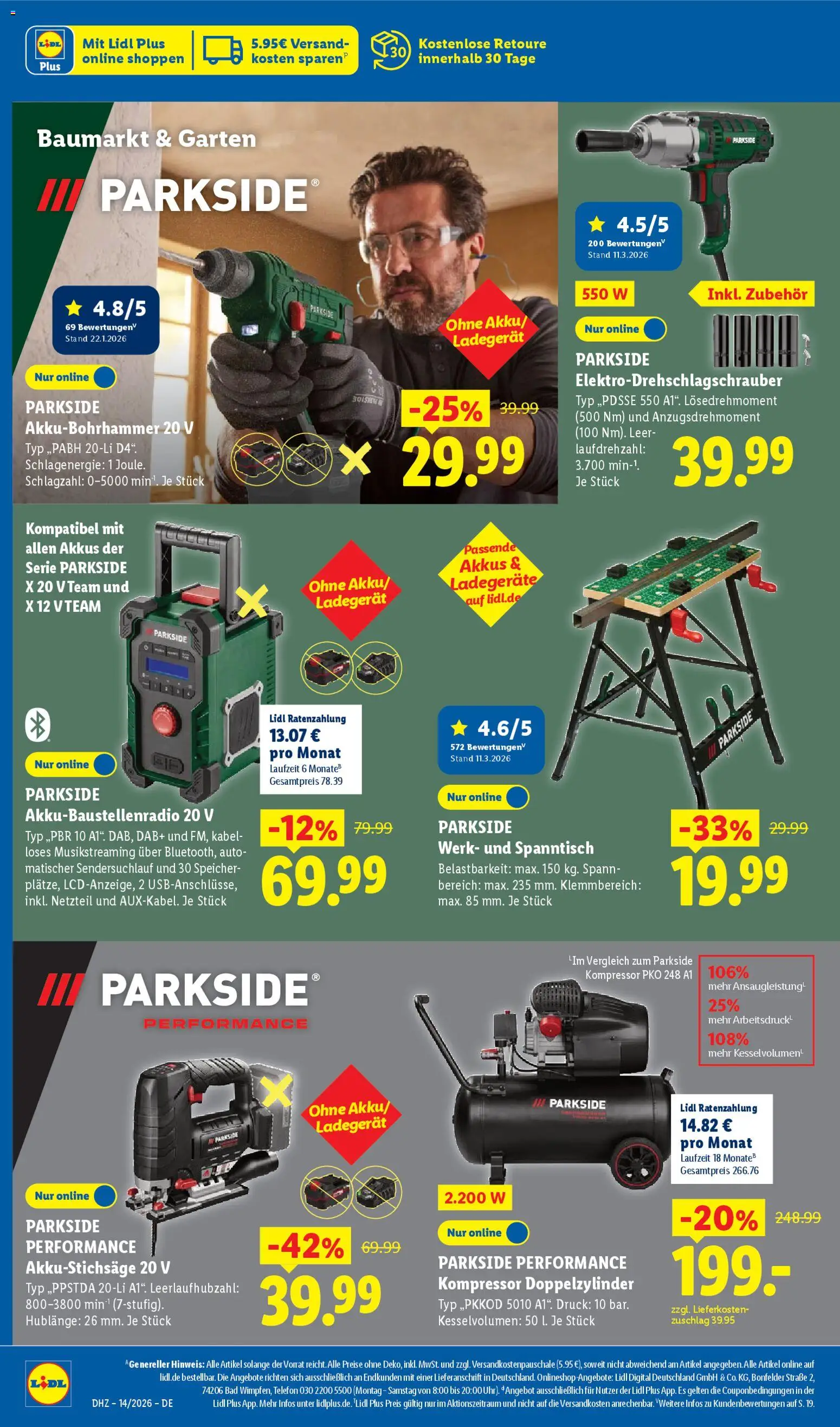 Lidl Německo leták od 30.03.2026 | Strana: 60 | Produkty: Parkside, Telefon, Kabel