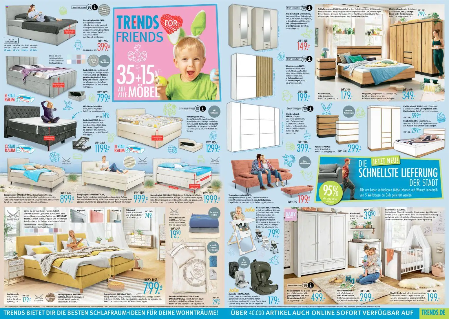 Trends Prospekt 	 – gültig ab 28.03.2026 | Seite: 3 | Produkte: Sideboard, Kissen, Kommode, Bettwäsche