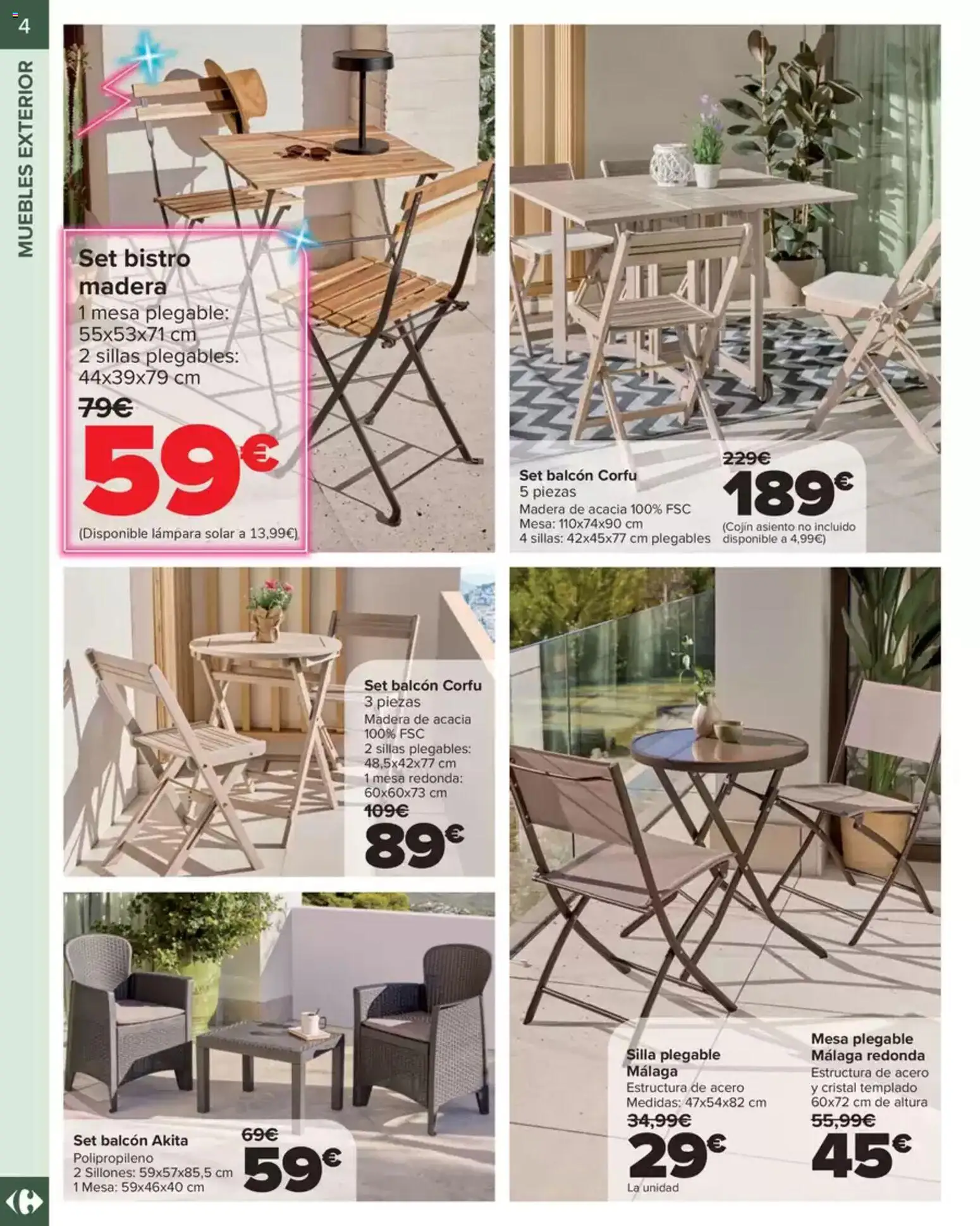Carrefour Market Jardín │ válido desde el 14.04.2026 | Página: 4 | Productos: Muebles, Cojín, Silla, Lámpara
