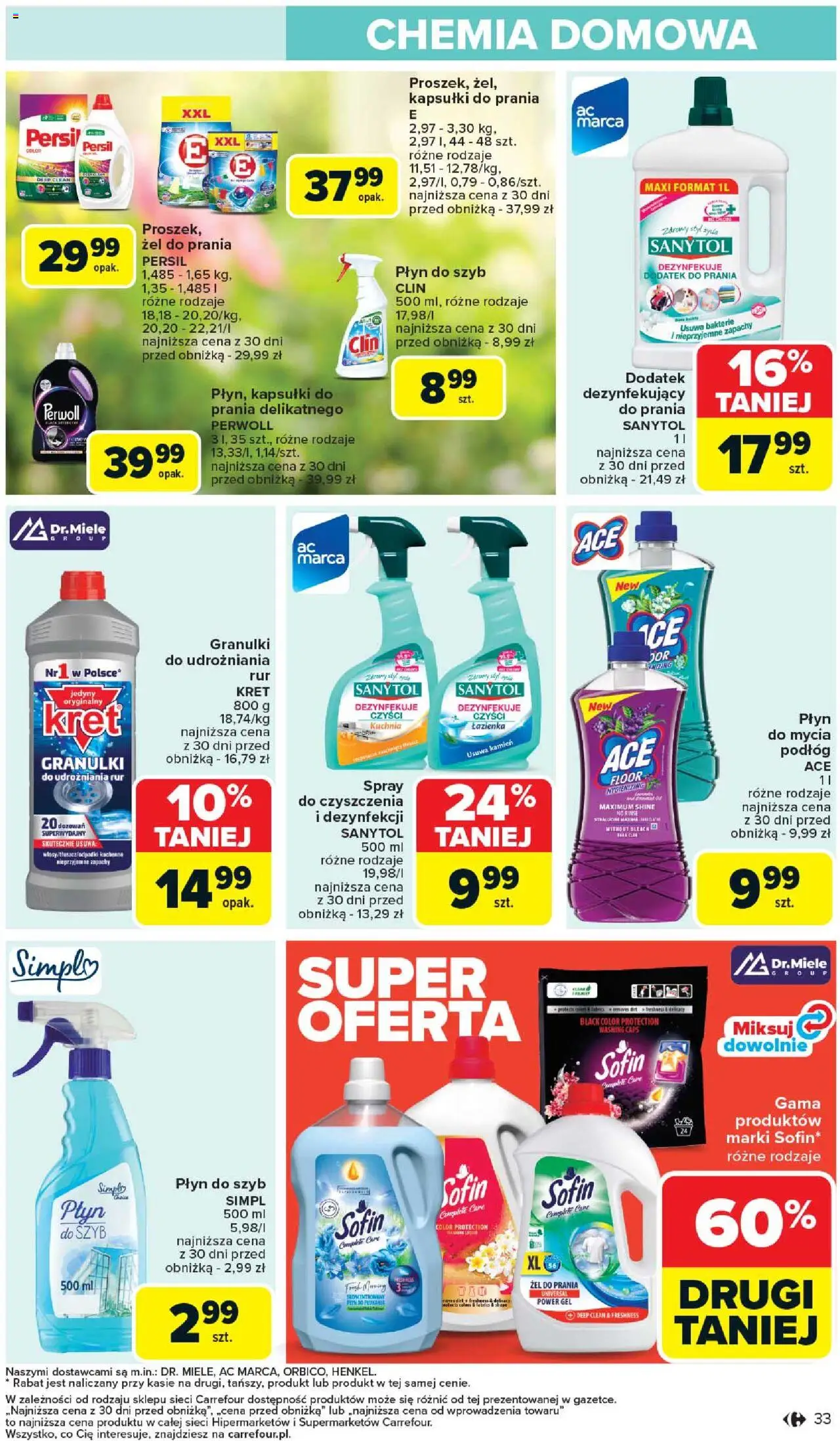 Carrefour Gazetka od 02.06.2025 | Strona: 35 | Produkty: Płyn do szyb Clin, Płyn do mycia podłóg, Persil, Kapsułki do prania
