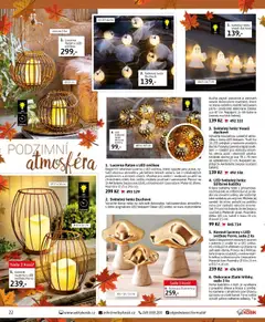 Náhled letáku Velký Košík katalog říjen od 01.10.2025 | Strana: 22 | Produkty: Lucerna, Baterie, Koš, Dekorace