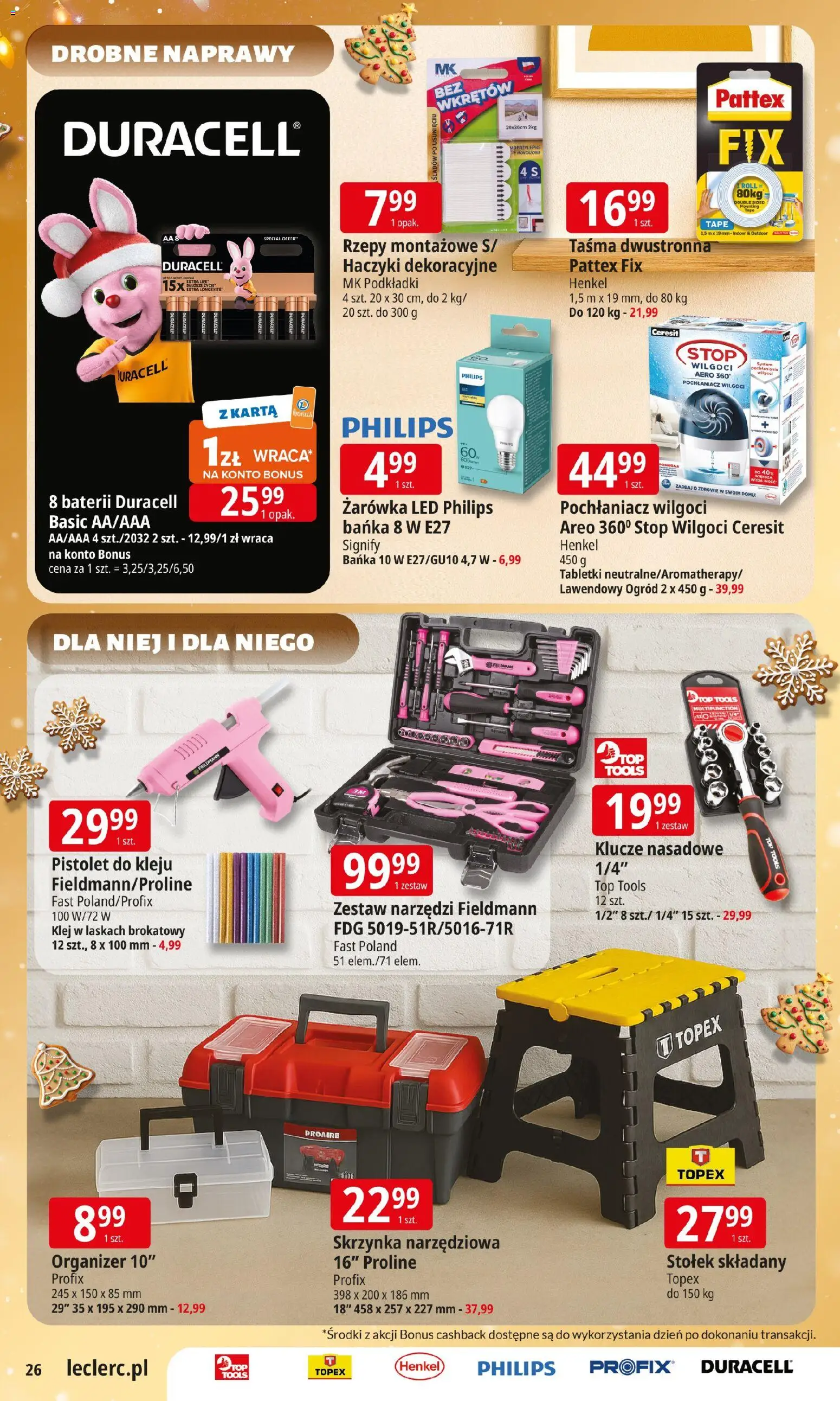 E.Leclerc Gazetka - Zamość od 09.12.2025 | Strona: 26 | Produkty: Karta, Top, Zestaw narzędzi