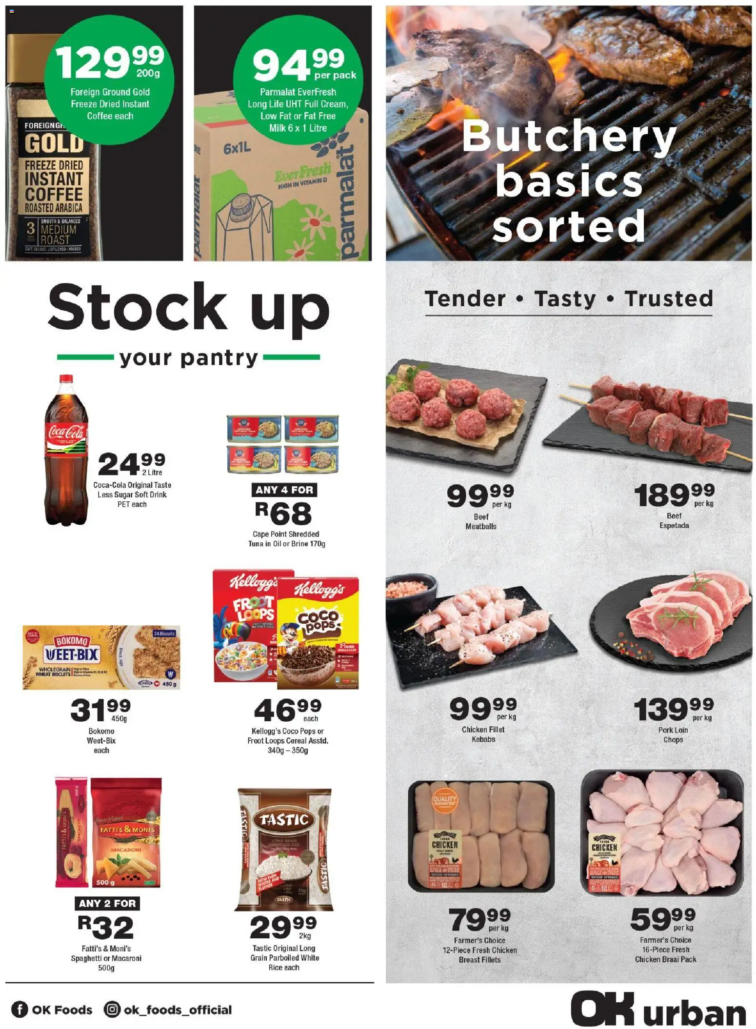New OK Foods catalogue – valid from 24.04.2026 | Page: 3 | Products: Oil, Pork, Beef, Stock