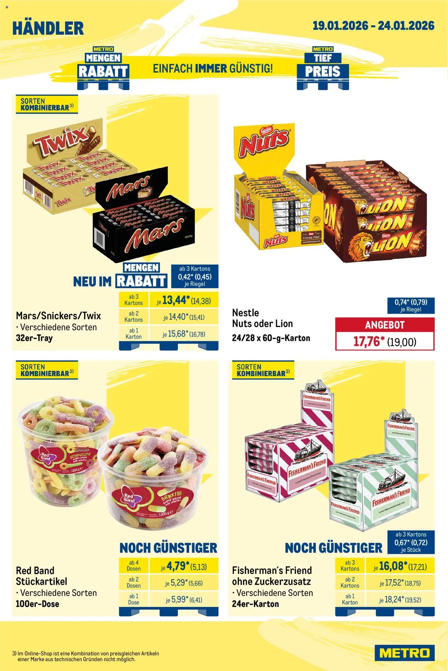 Metro Wochen-Angebote Händler – gültig ab 19.01.2026 | Seite: 2 | Produkte: Mars, Twix