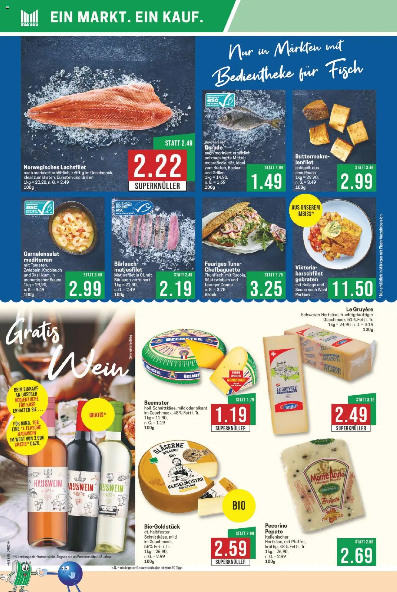 Marktkauf Prospekt 	 - gültig ab dem 11.08.2025 | Seite: 6 | Produkte: Dorade, Käse, Creme, Knoblauch