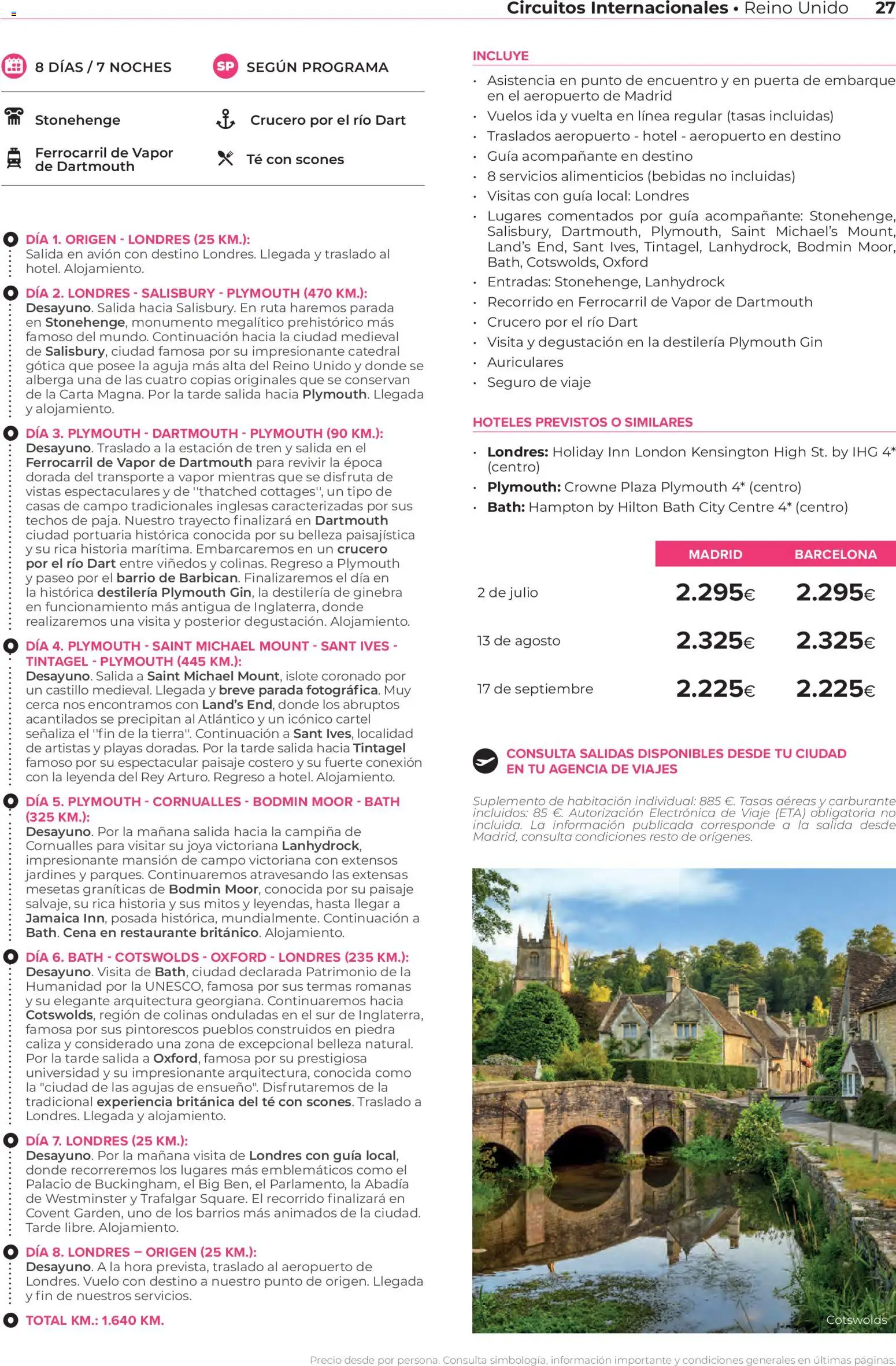 Viajes El Corte Inglés Circuitos exclusivos │ válido desde el 28.03.2026 | Página: 27 | Productos: Ginebra, Té, Auriculares