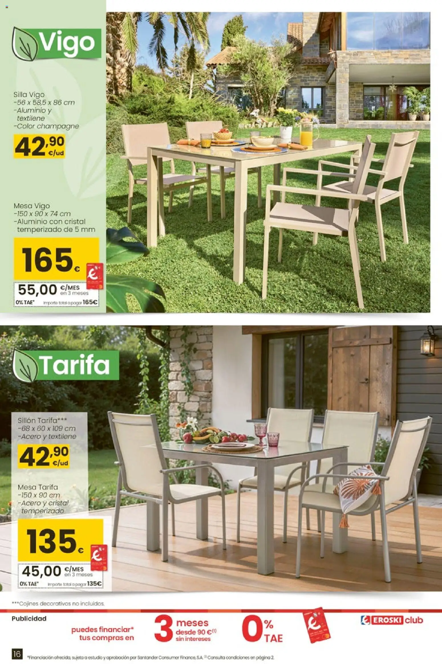 Eroski - Qué oasis │ válido desde el 26.03.2026 | Página: 16 | Productos: Sillón, Mesa, Silla