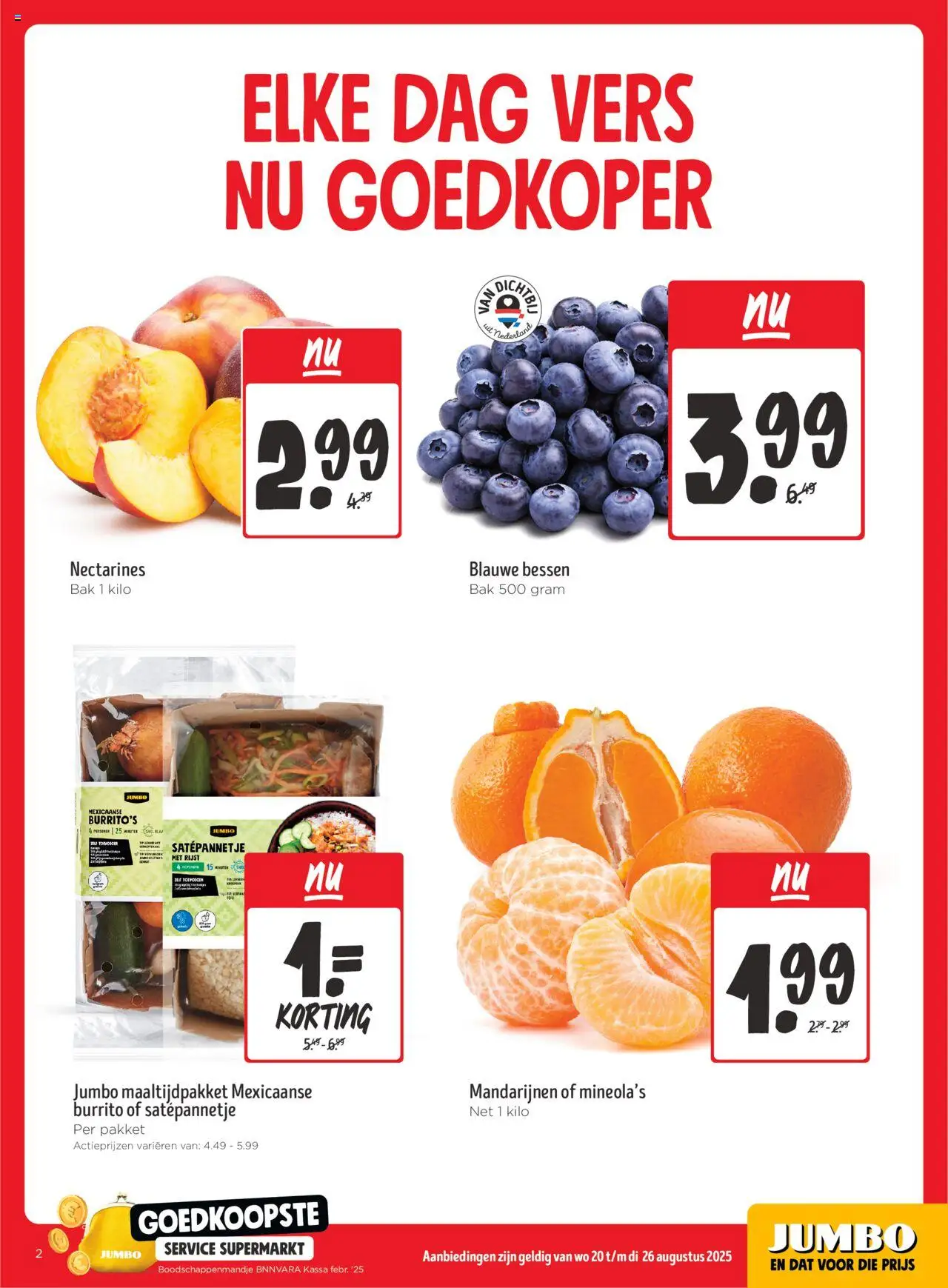 | Pagina: 2 | Producten: Nectarines, Rijst, Mandarijnen, Burrito
