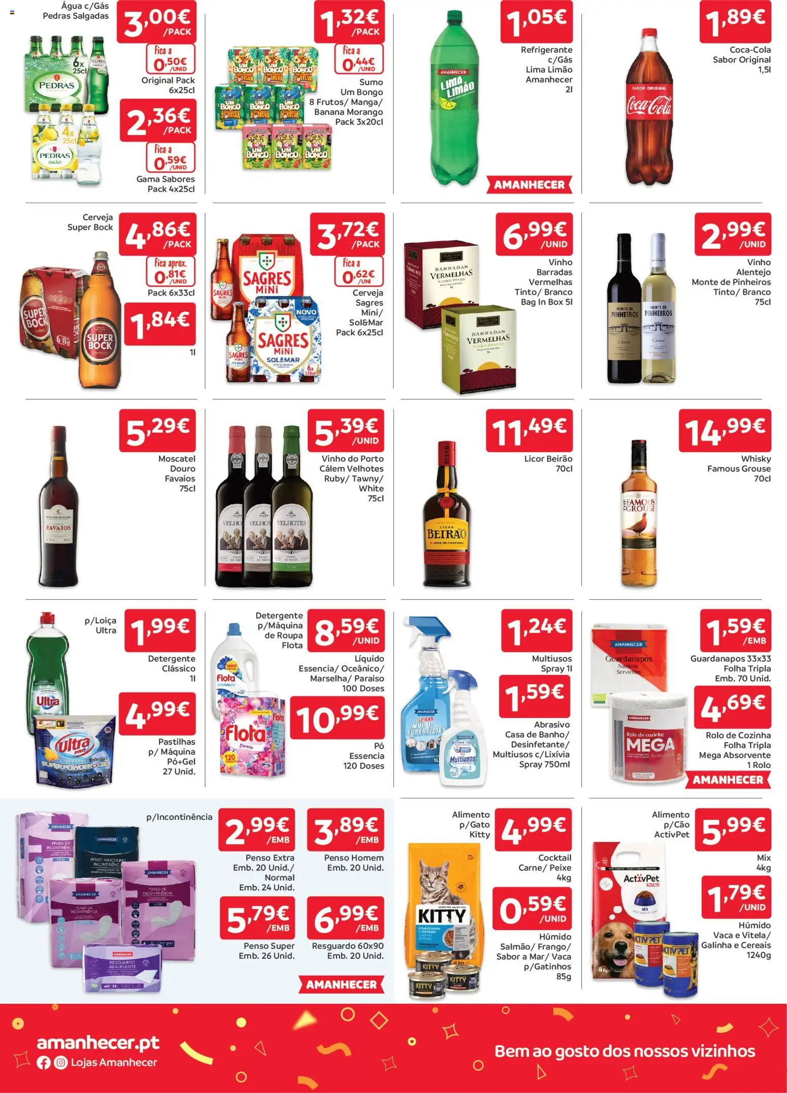 Amanhecer folheto │ válido de 19.02.2026 | Página: 4 | Produtos: Refrigerante, Sumo, Cereais, Vinho tinto