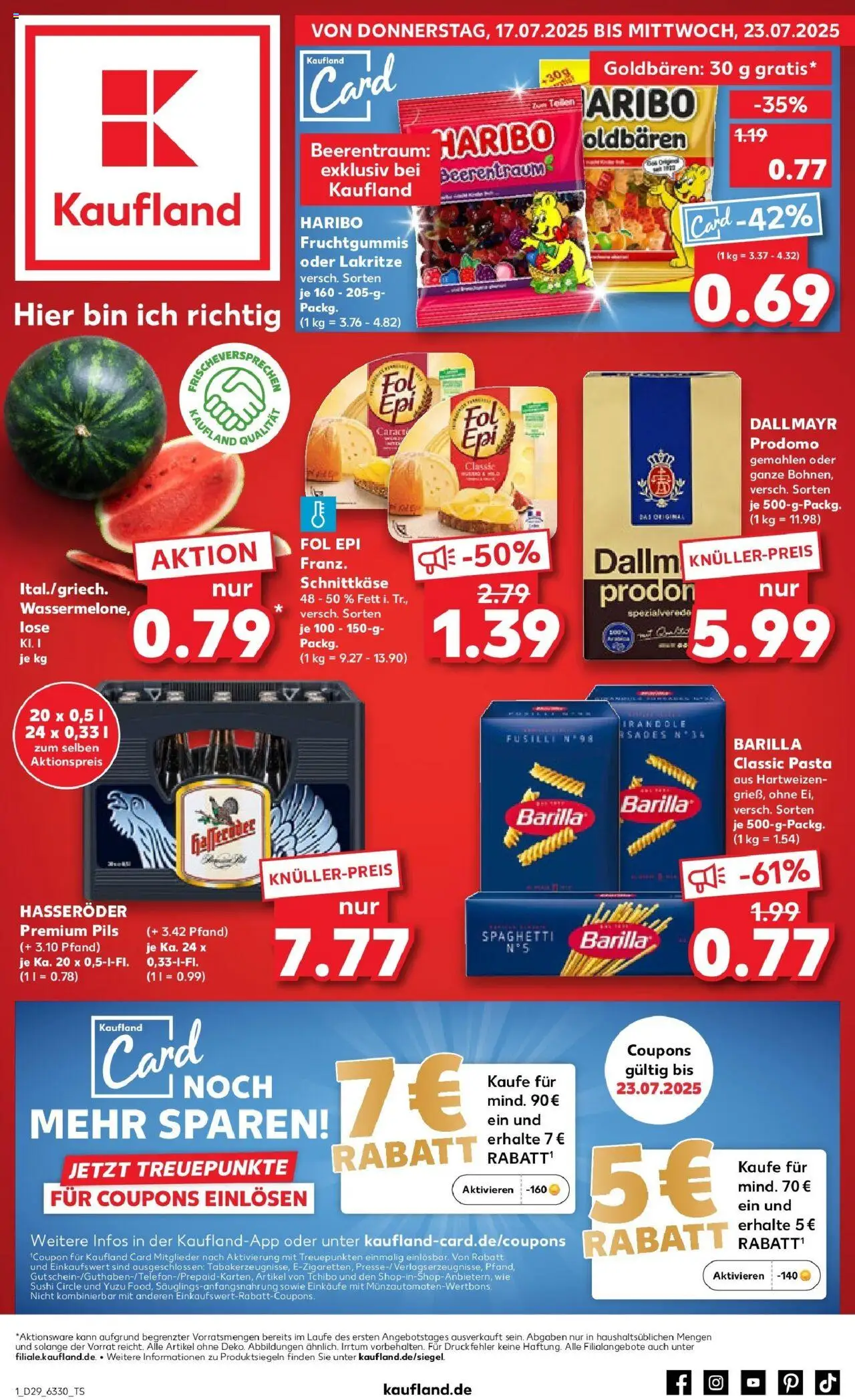 Kaufland prospekt Braunschweig	 - gültig ab dem 21.07.2025 | Seite: 14 | Produkte: Haribo, Barilla, Pasta, Dallmayr prodomo