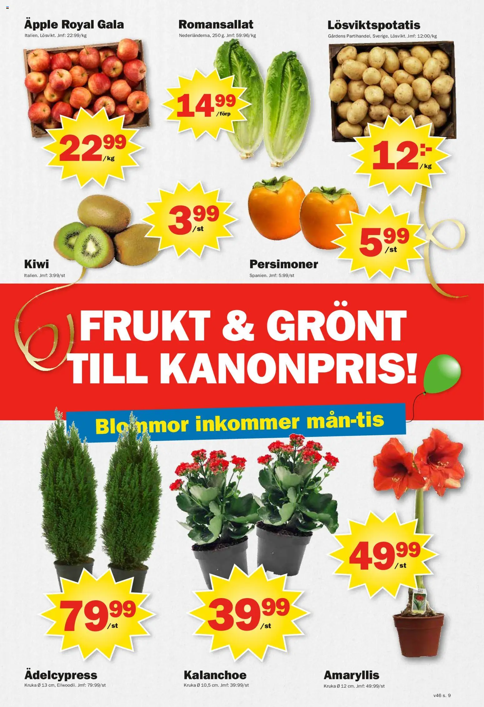 Pekås reklamblad aktuell från 10.11.2025 | Sida: 9 | Produkter: Kruka, Äpple, Kiwi