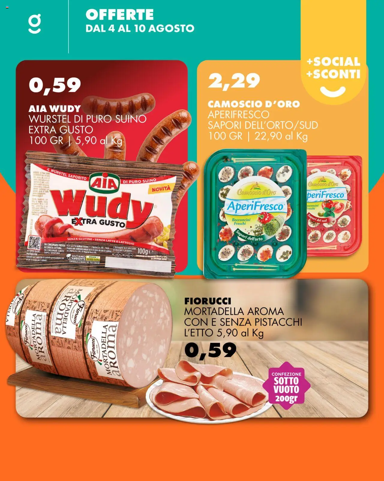 Volantino GECOP del 04.08.2025 | Pagina: 4 | Prodotti: Sale, Latte, Data, Mortadella