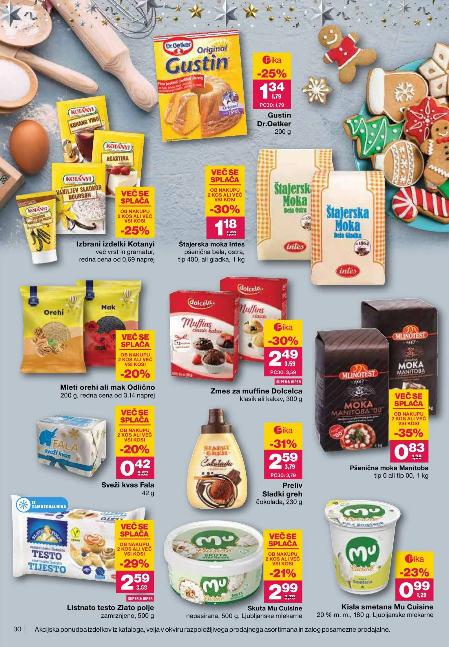 Novi Mercator katalog ponudbe – veljaven od 04.12.2025 | Stran: 30 | Izdelki: Kos, Vino, Kisla smetana, Skuta