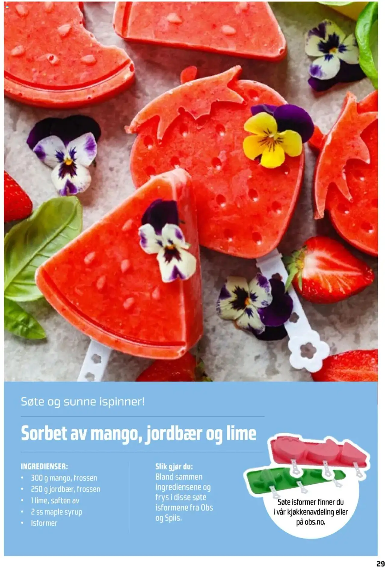  | Side: 29 | Produkter: Jordbær, Суміш дитяча, Strandväska, Lime