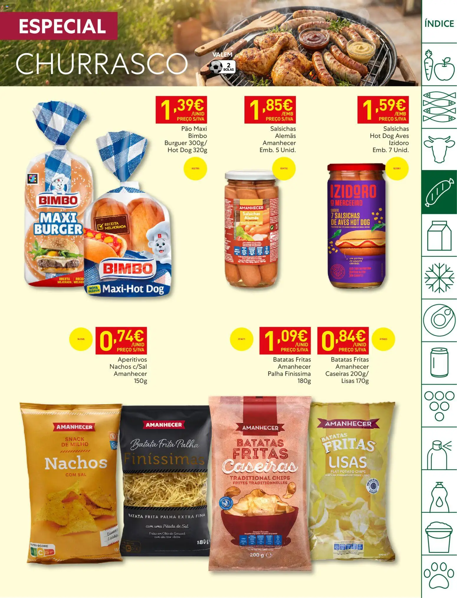 Recheio folheto │ válido de 21.04.2026 | Página: 9 | Produtos: Batata, Batata frita, Pão, Milho