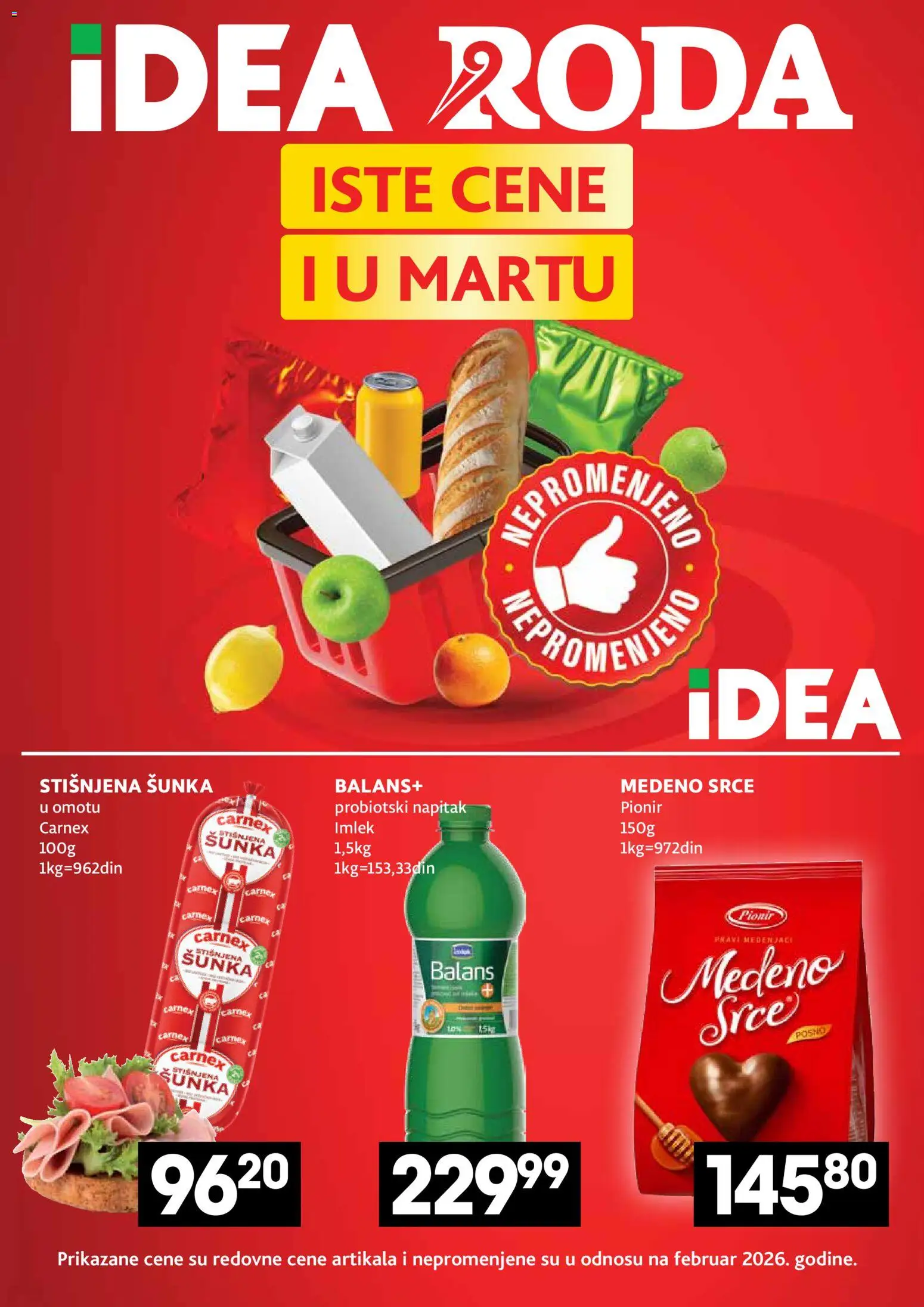 Roda katalog - važi od 19.03.2026 | Strana: 1 | Proizvode: Šunka