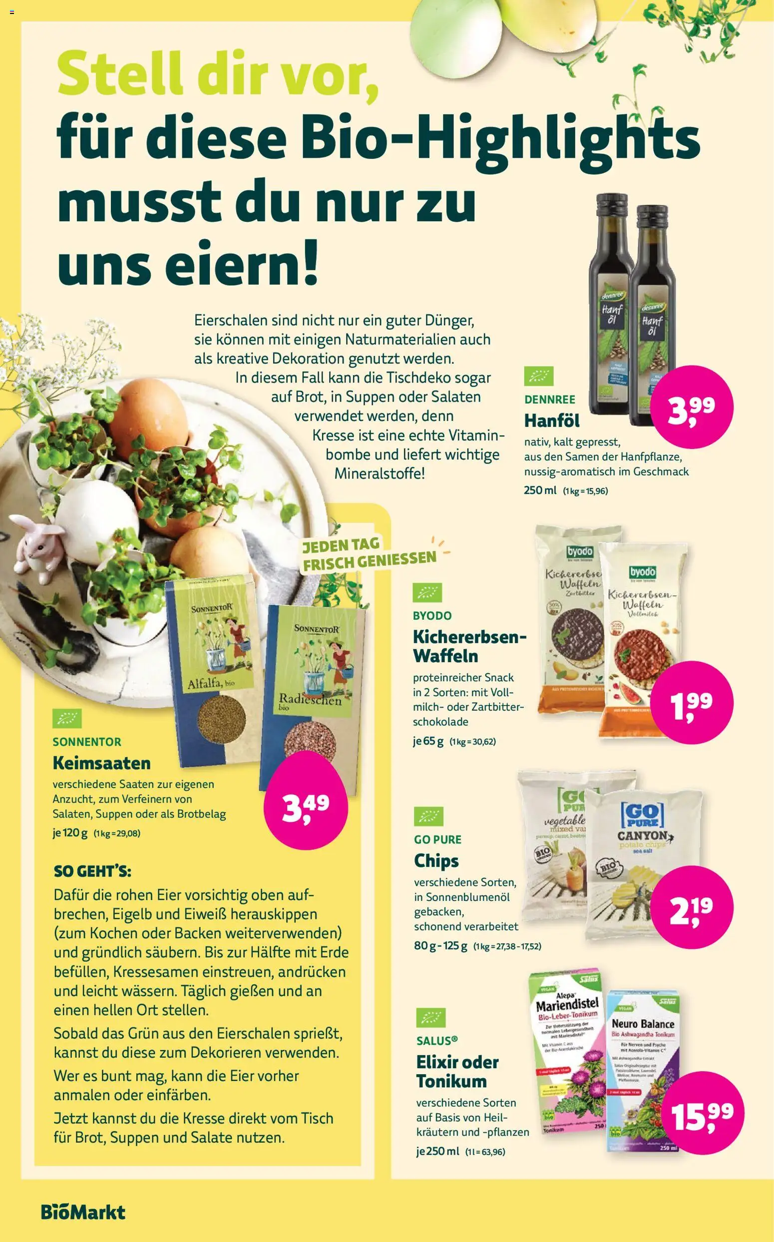 BioMarkt Prospekt 	 – gültig ab 25.03.2026 | Seite: 14 | Produkte: Milch, Eier, Tisch, Chips