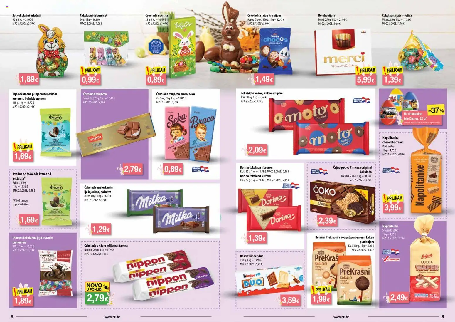 NTL katalog | vrijedi od 01.04.2026 | Stranica: 5 | Proizvodi: Praline, Čokolada, Keks, Kakao