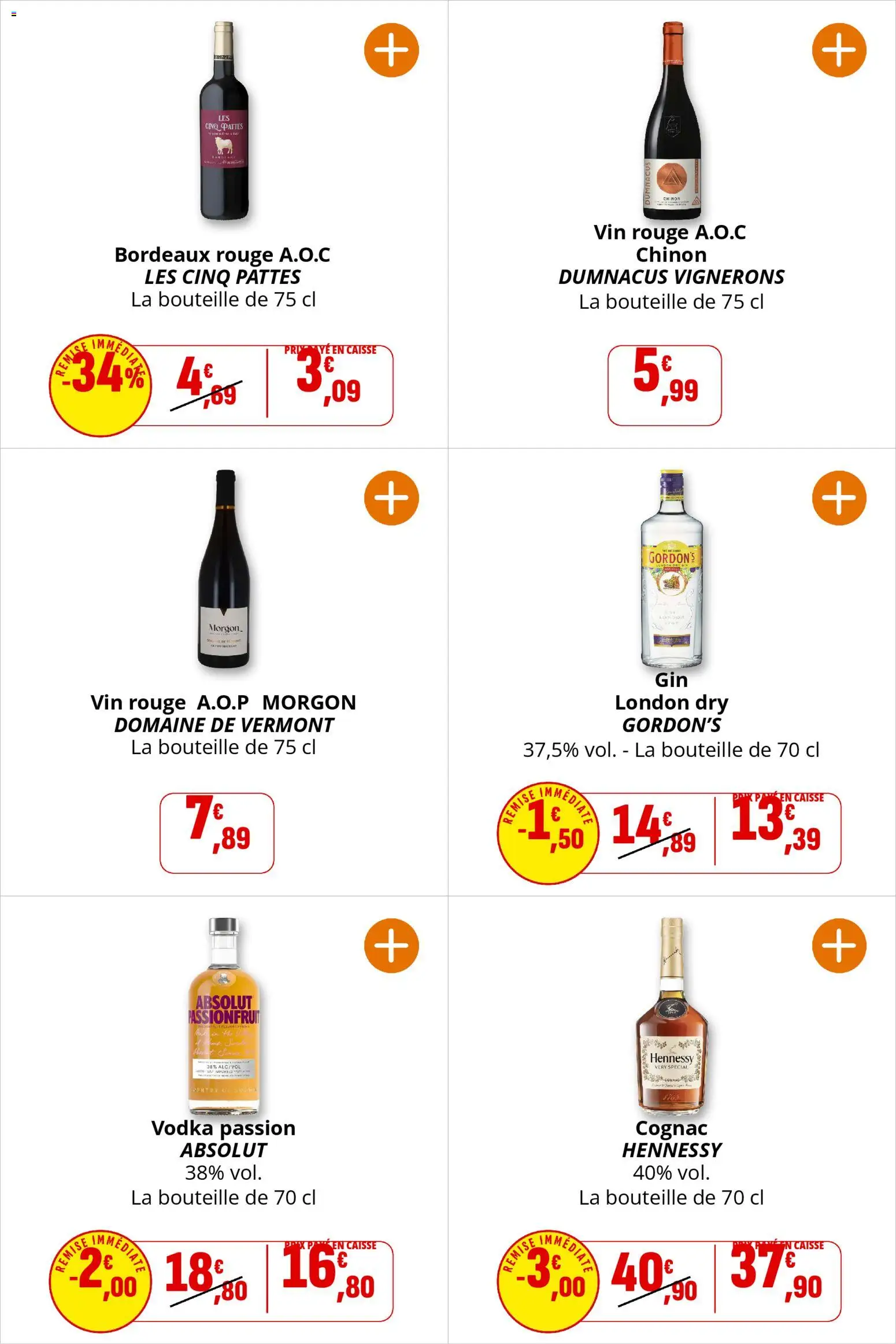{H1} | Page: 39 | Produits: Vodka, Cognac, Vin