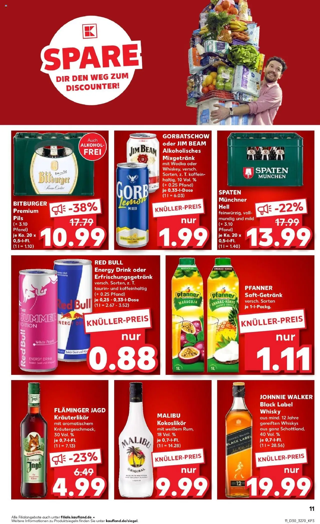 Kaufland prospekt Brandenburg An Der Havel	 - gültig ab dem 27.07.2025 | Seite: 34 | Produkte: Red bull, Energy, Wodka, Johnnie walker
