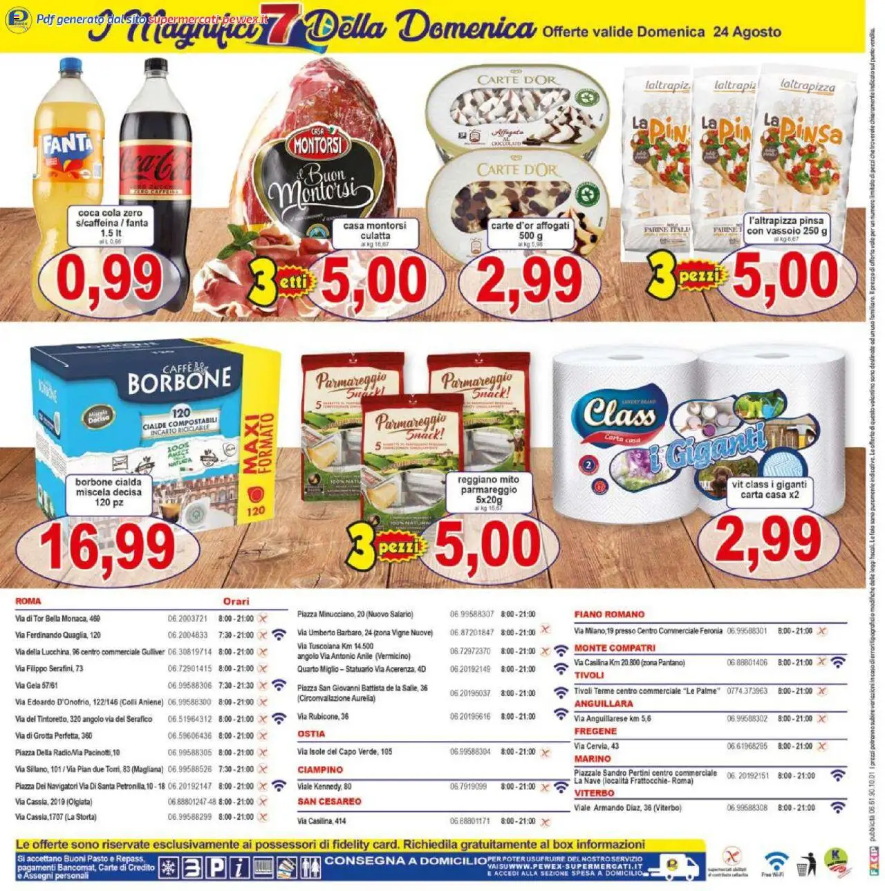 Volantino Pewex del 18.08.2025 | Pagina: 24 | Prodotti: Cioccolato, Fanta, Coca Cola, Coca Cola Zero