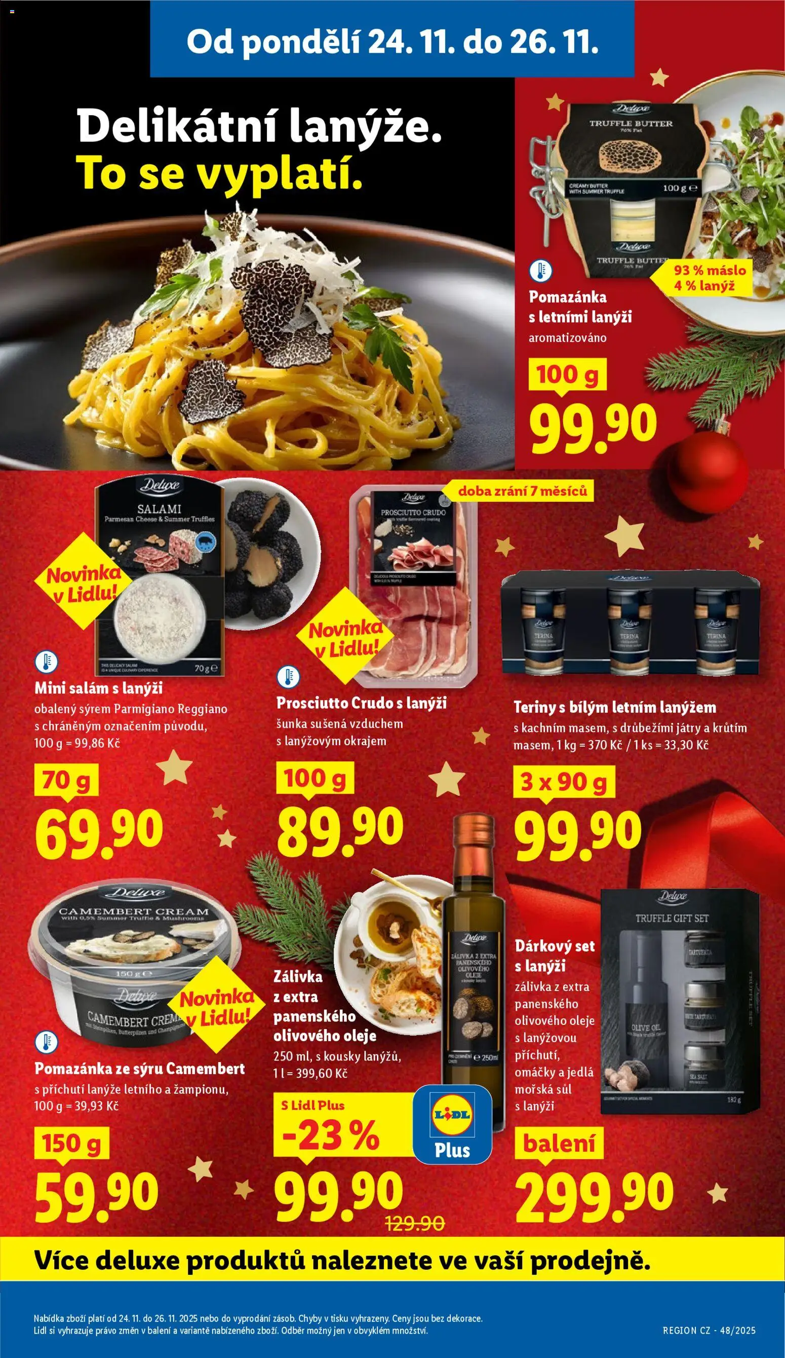 Lidl Black Friday od 24.11.2025 | Strana: 21 | Produkty: Oleje, Deluxe, Truffles, Parmigiano Reggiano
