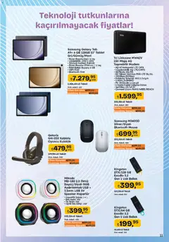 23.10.2025 tarihinden itibaren geçerli olan Migros kataloğu önizlemesi | Sayfa: 102 | Ürünler: Ses, Oyuncu, Kulaklık, Hoparlör