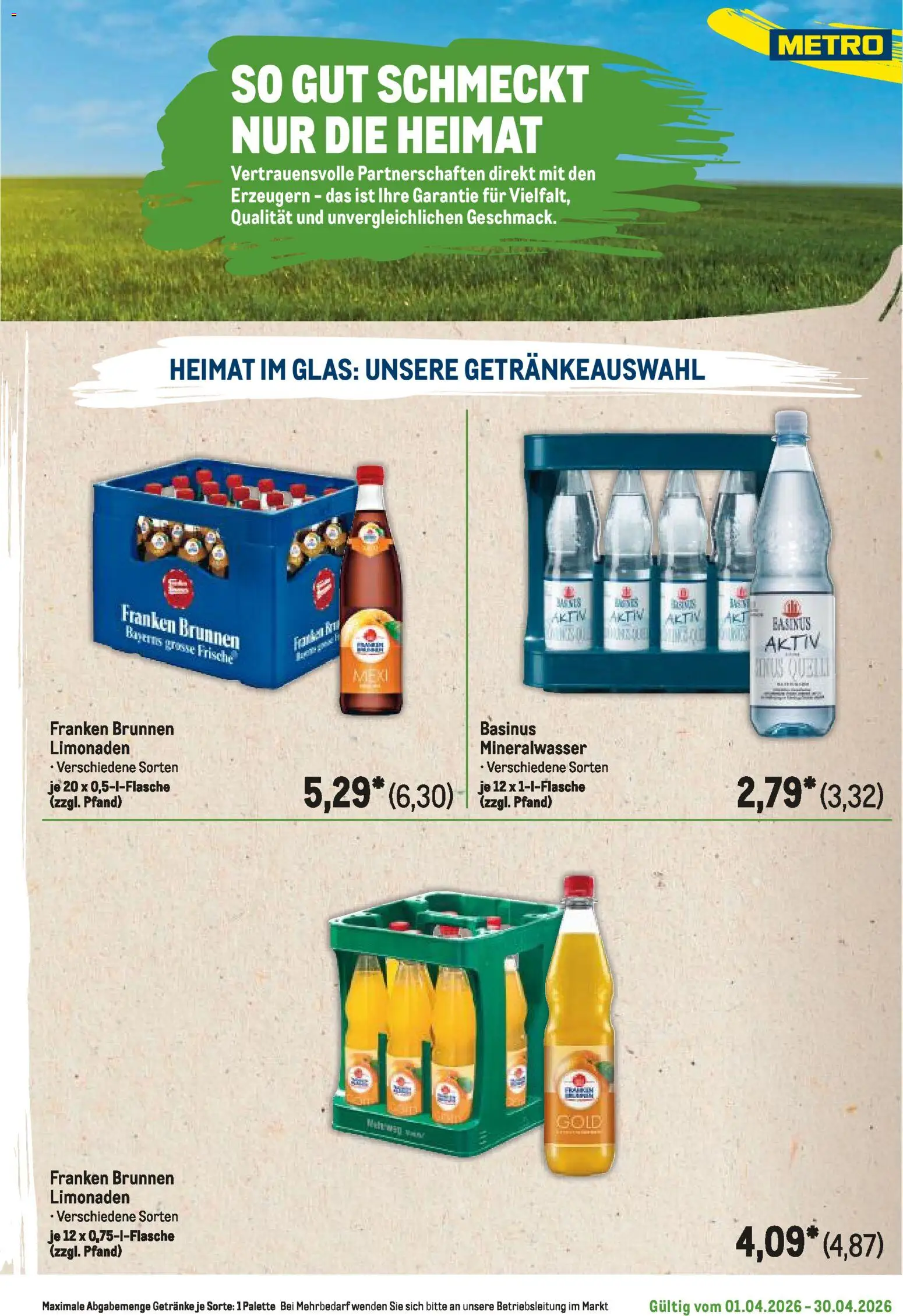 Metro Regionaler Flyer – gültig ab 01.04.2026 | Seite: 109 | Produkte: Mineralwasser