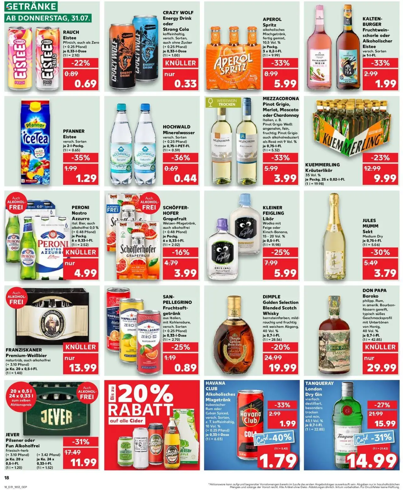 Kaufland prospekt Bad Oldesloe	 - gültig ab dem 03.08.2025 | Seite: 29 | Produkte: Burger, Aperol, Wein, Rhabarber