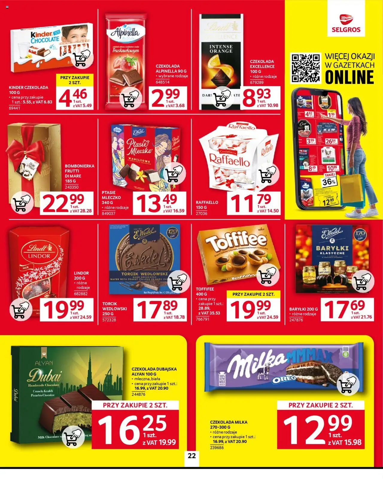 Selgros cash&carry Gazetka od 05.06.2025 | Strona: 22 | Produkty: Bombonierka, Milka, Ptasie mleczko, Czekolada