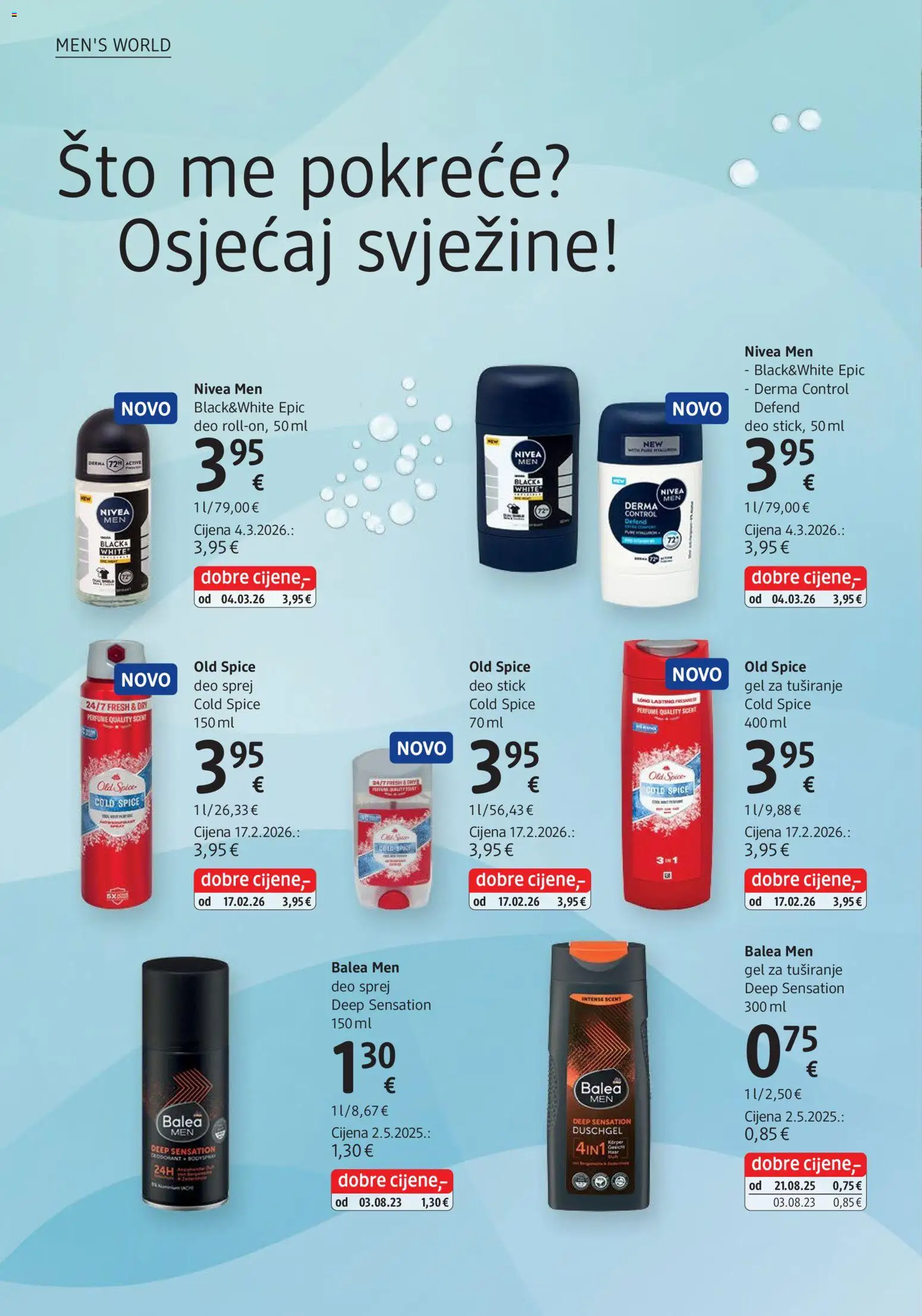 DM katalog | vrijedi od 01.04.2026 | Stranica: 22 | Proizvodi: Gel za tuširanje, Nivea, Old Spice