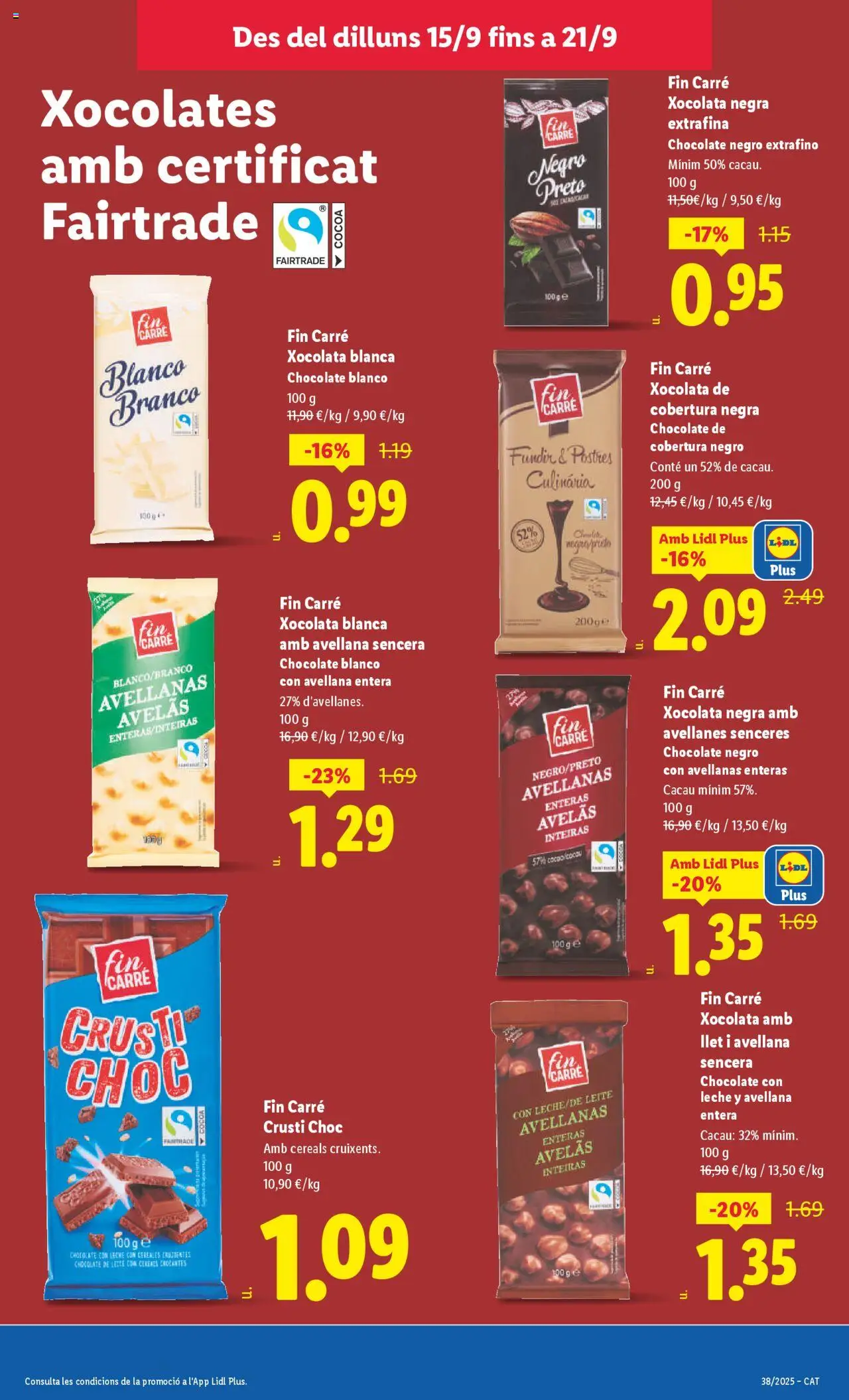 Lidl folleto │ válido desde el 15.09.2025 | Página: 13 | Productos: Leche, Chocolate, Cereales, Chocolate con leche