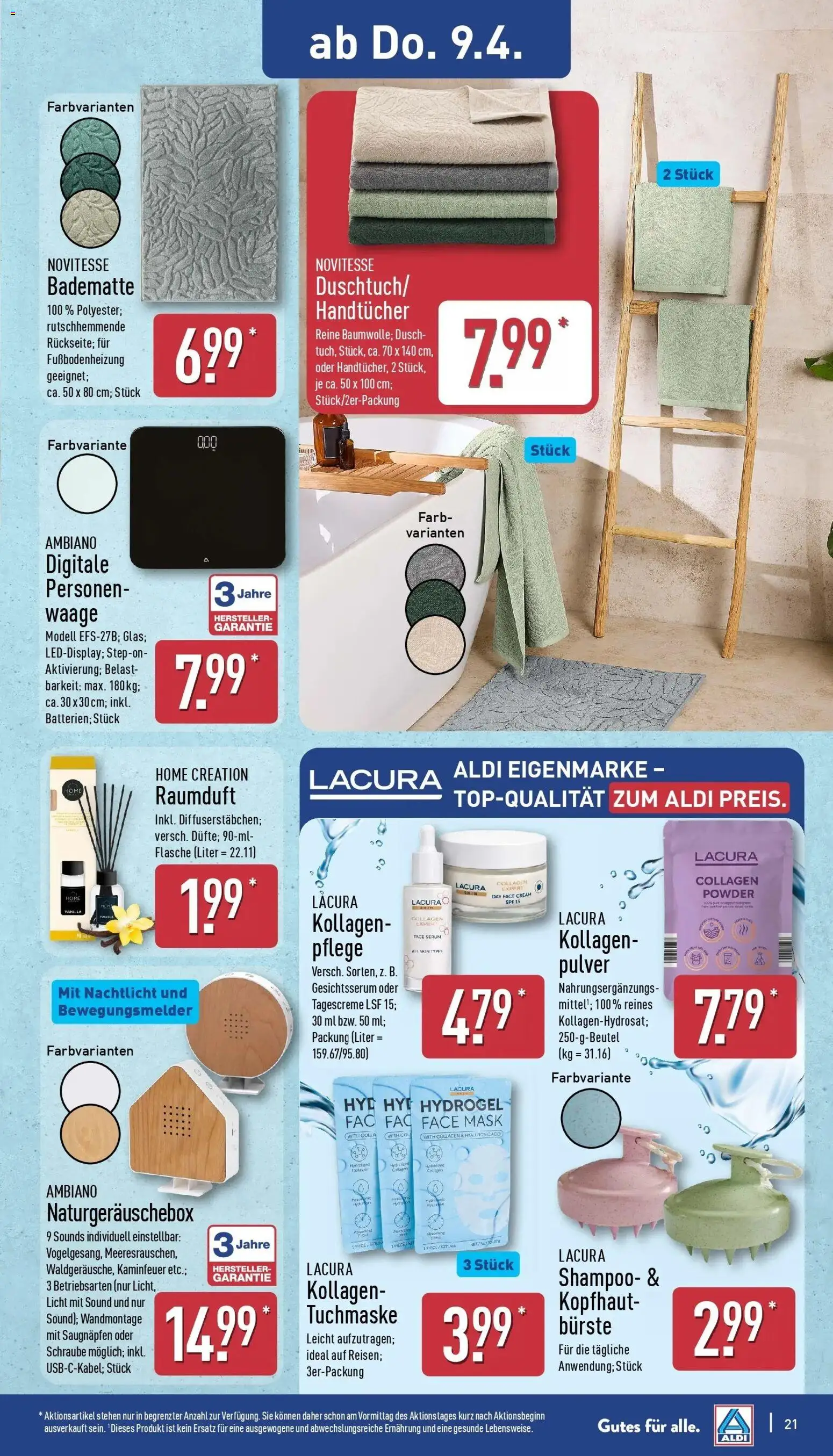 Aldi - ALDI Nord: Wochenangebote – gültig ab 05.04.2026 | Seite: 22 | Produkte: Nachtlicht, Serum, Tagescreme, Home creation