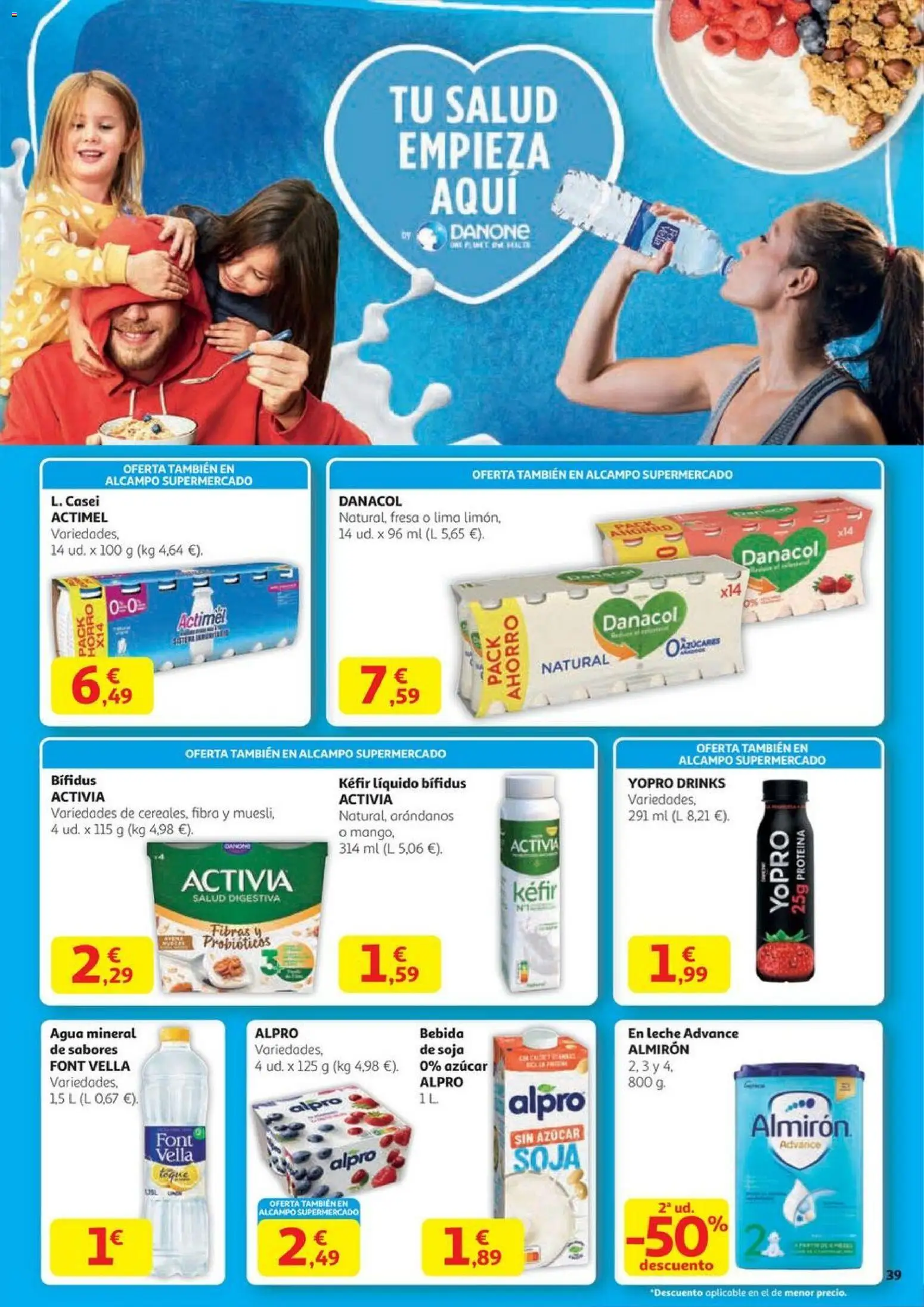 Alcampo - HG Madrid Unificado  │ válido desde el 23.10.2025 | Página: 39 | Productos: Lima, Leche, Ρούτερ, Agua mineral