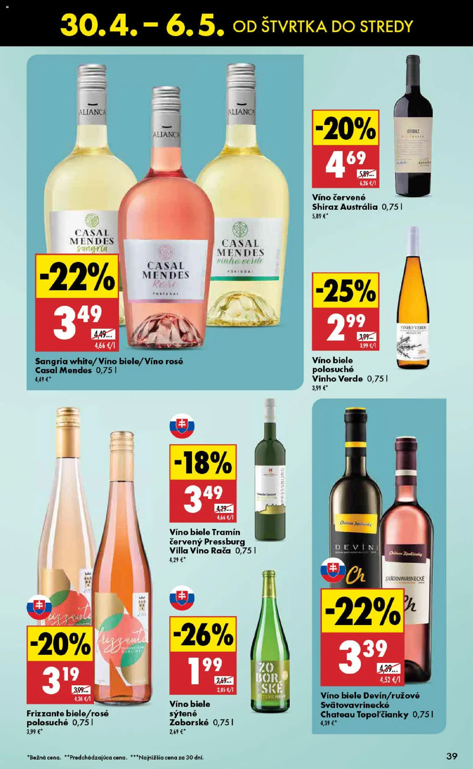 Nové Biedronka akcie – leták je platný od 30.04.2026 | Strana: 39 | Produkty: Víno
