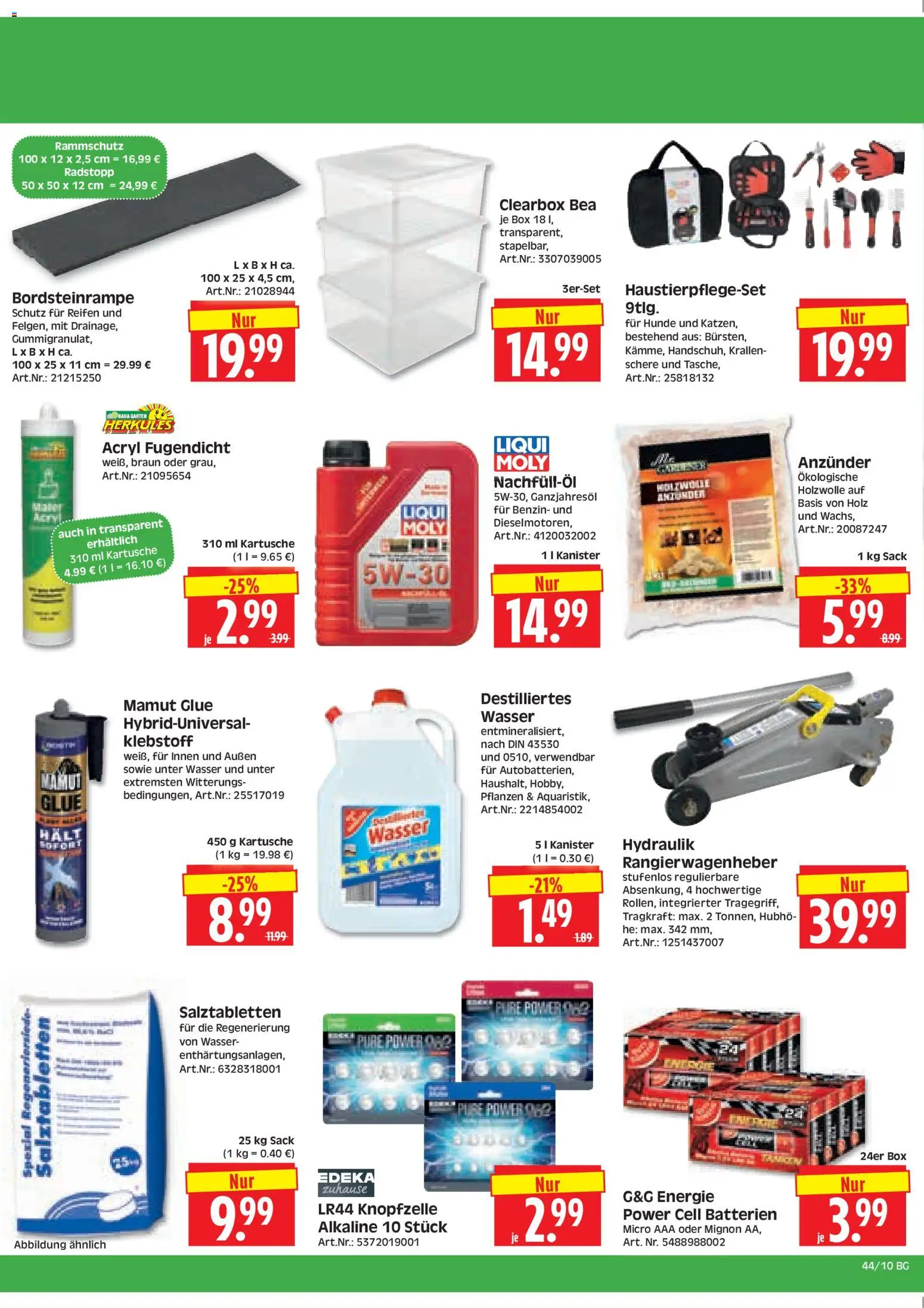 HERKULES Bau & Garten – gültig ab 27.10.2025 | Seite: 10 | Produkte: Batterien, Box, Wasser