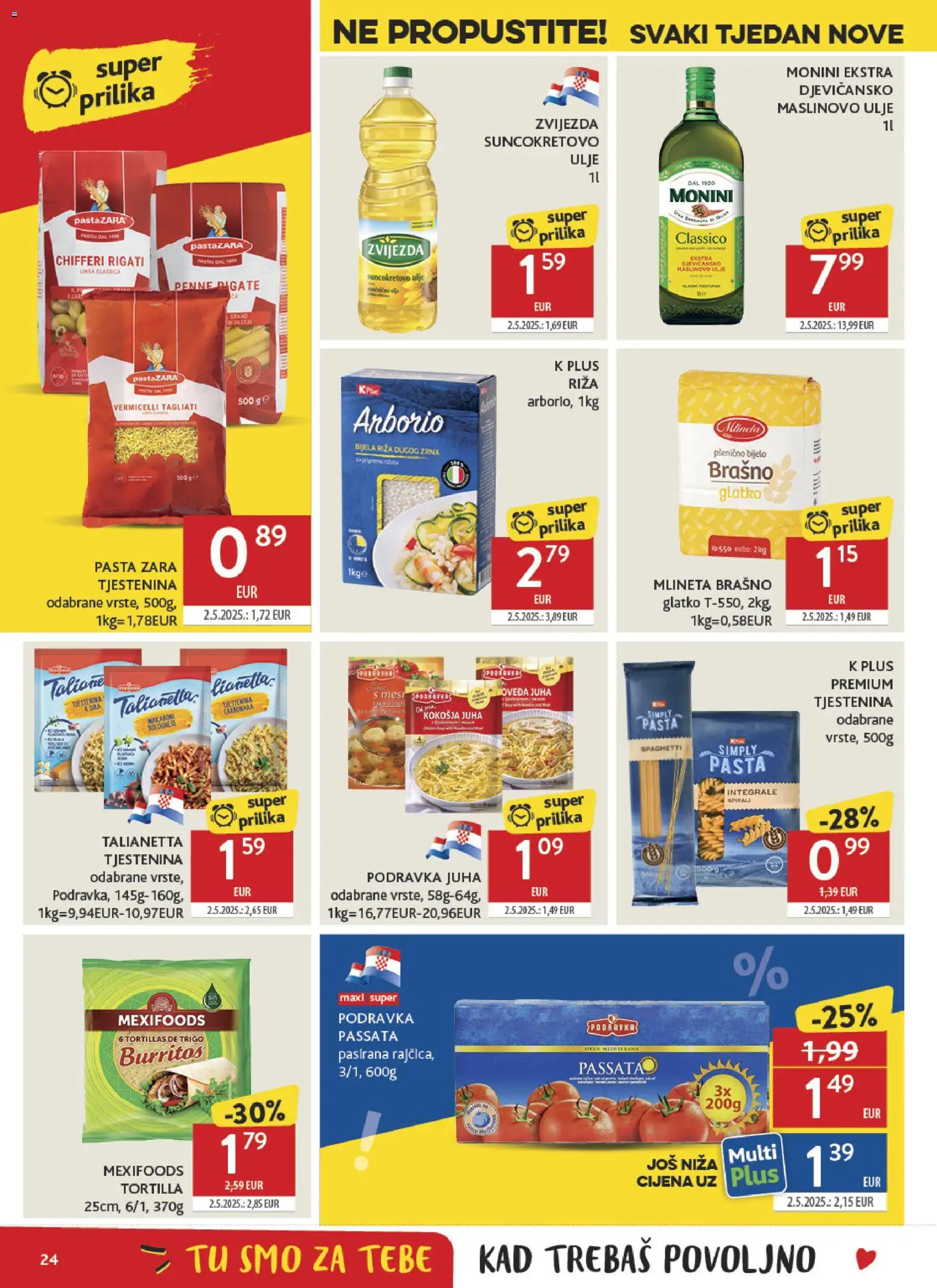 Konzum HR akciós ujság - amely érvényes a következő dátumtól: 29.04.2026 | Oldal: 24 | Termékek: Tortilla, Penne
