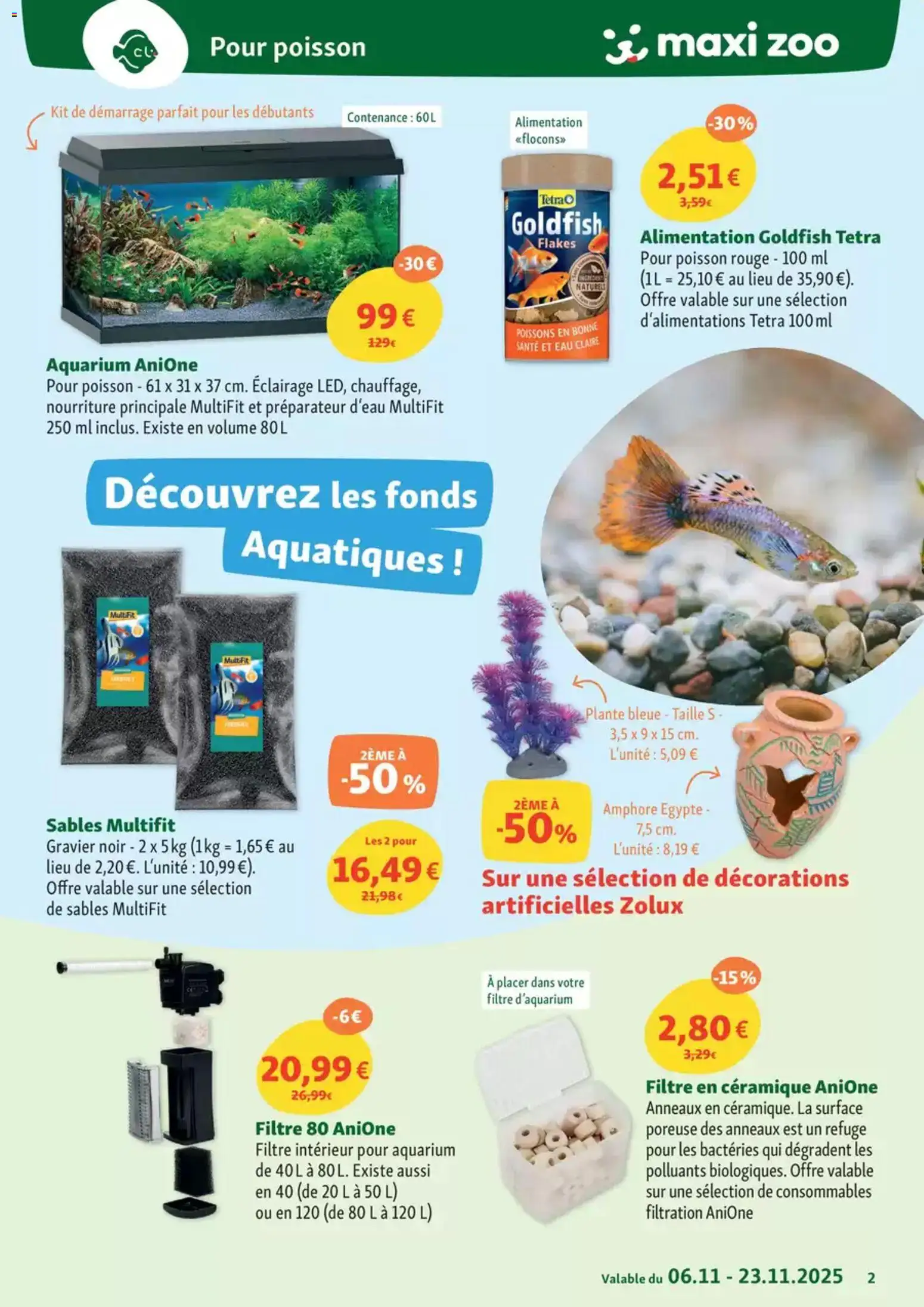 {H1} | Page: 2 | Produits: Filtre, Gravier, Aquarium, Poisson