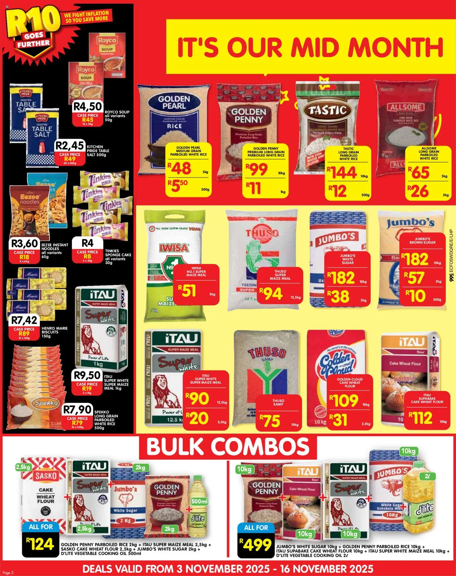 New Shoprite catalogue – valid from 03.11.2025 | Page: 2 | Products: Case, Table, Salt, Sugar