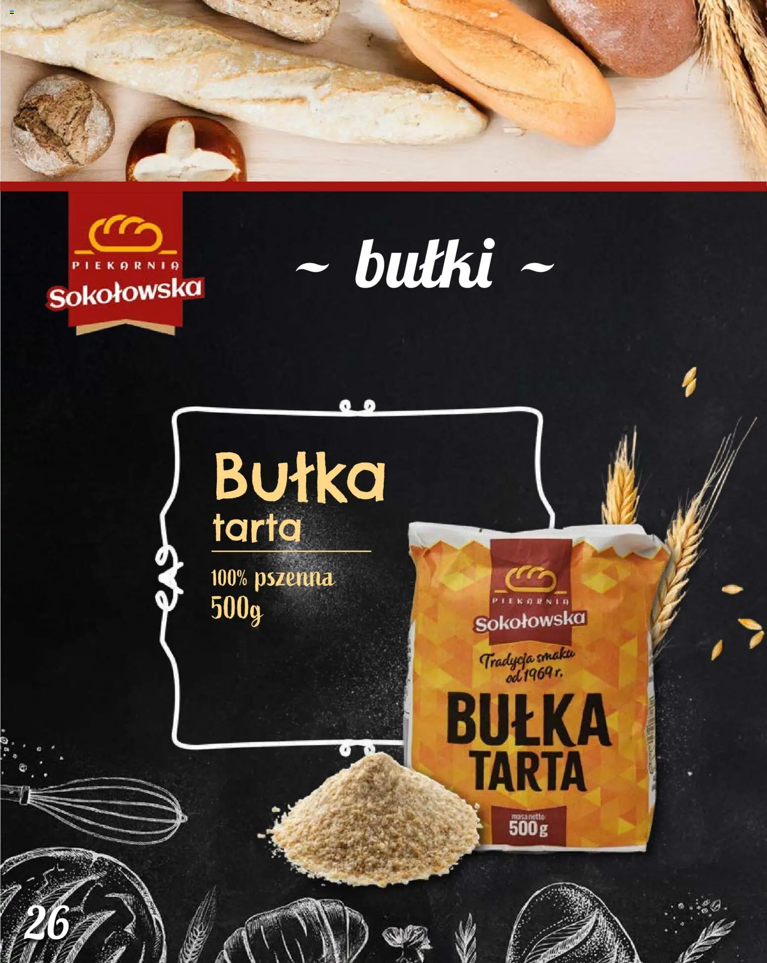 Topaz Gazetka - Piekarnia Sokołowska od 01.02.2026 | Strona: 26 | Produkty: Bułka tarta, Piekarnia, Bułka