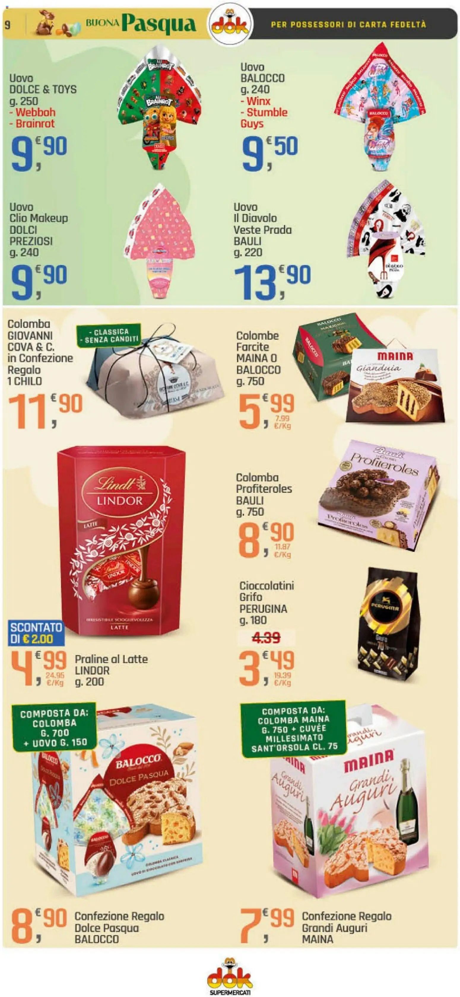 Volantino DOK del 26.03.2026 | Pagina: 9 | Prodotti: Latte, Cioccolatini