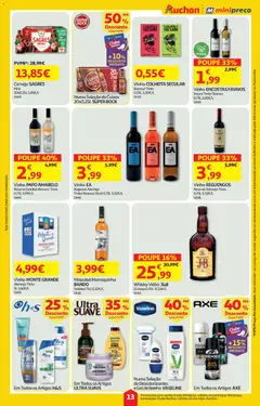 Pré-visualização Minipreço folheto válido de 23.10.2025 | Página: 13 | Produtos: Whisky, Banho, Vinho, Cerveja
