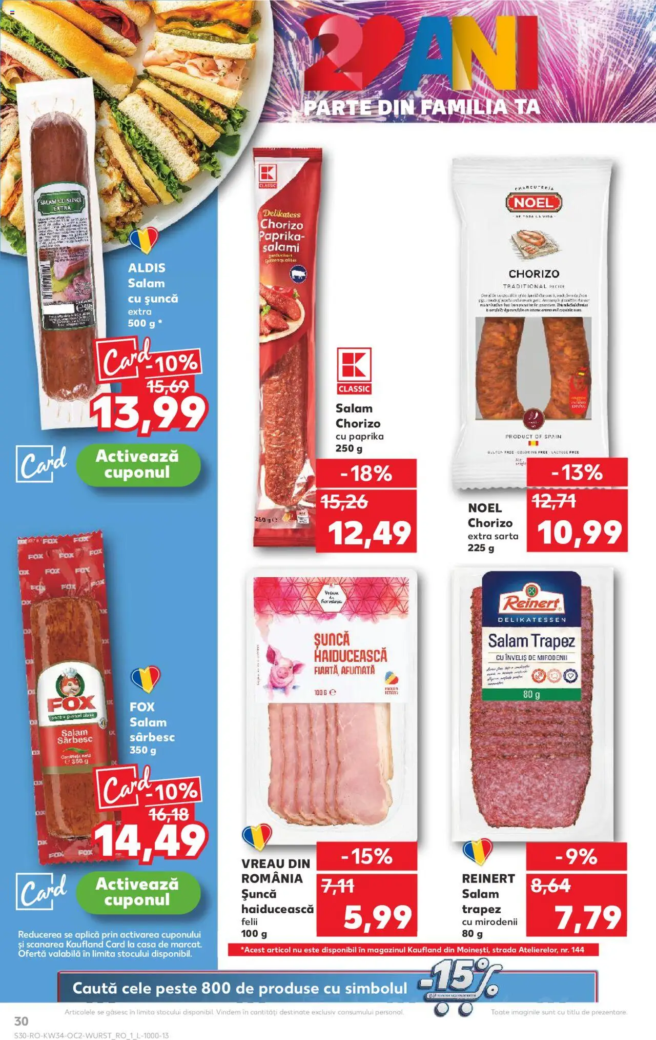 Kaufland RO akciós ujság - amely érvényes a következő dátumtól: 20.08.2025 | Oldal: 30 | Termékek: Chorizo