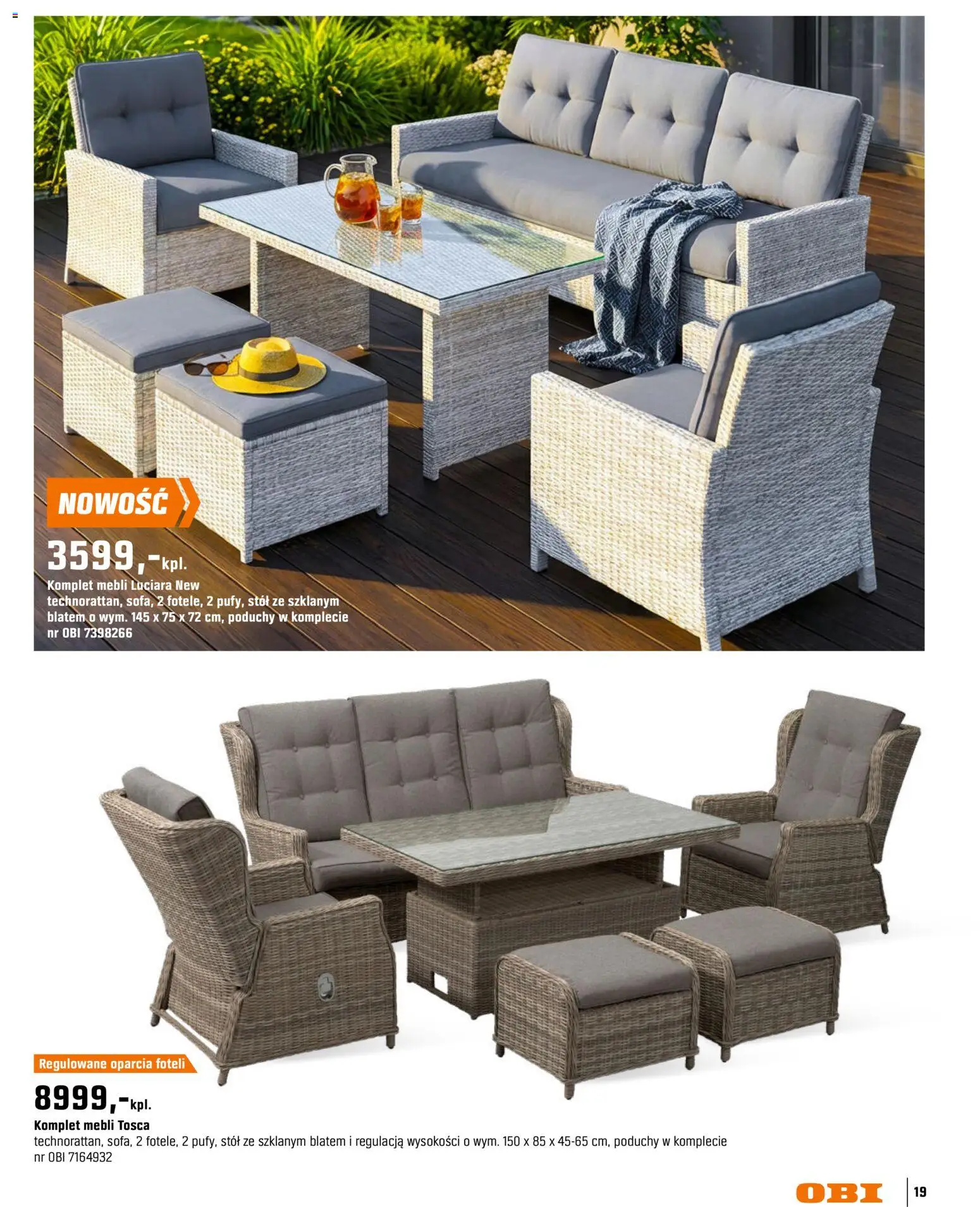 OBI gazetka - Ogród od 11.03.2026 | Strona: 19 | Produkty: Stół