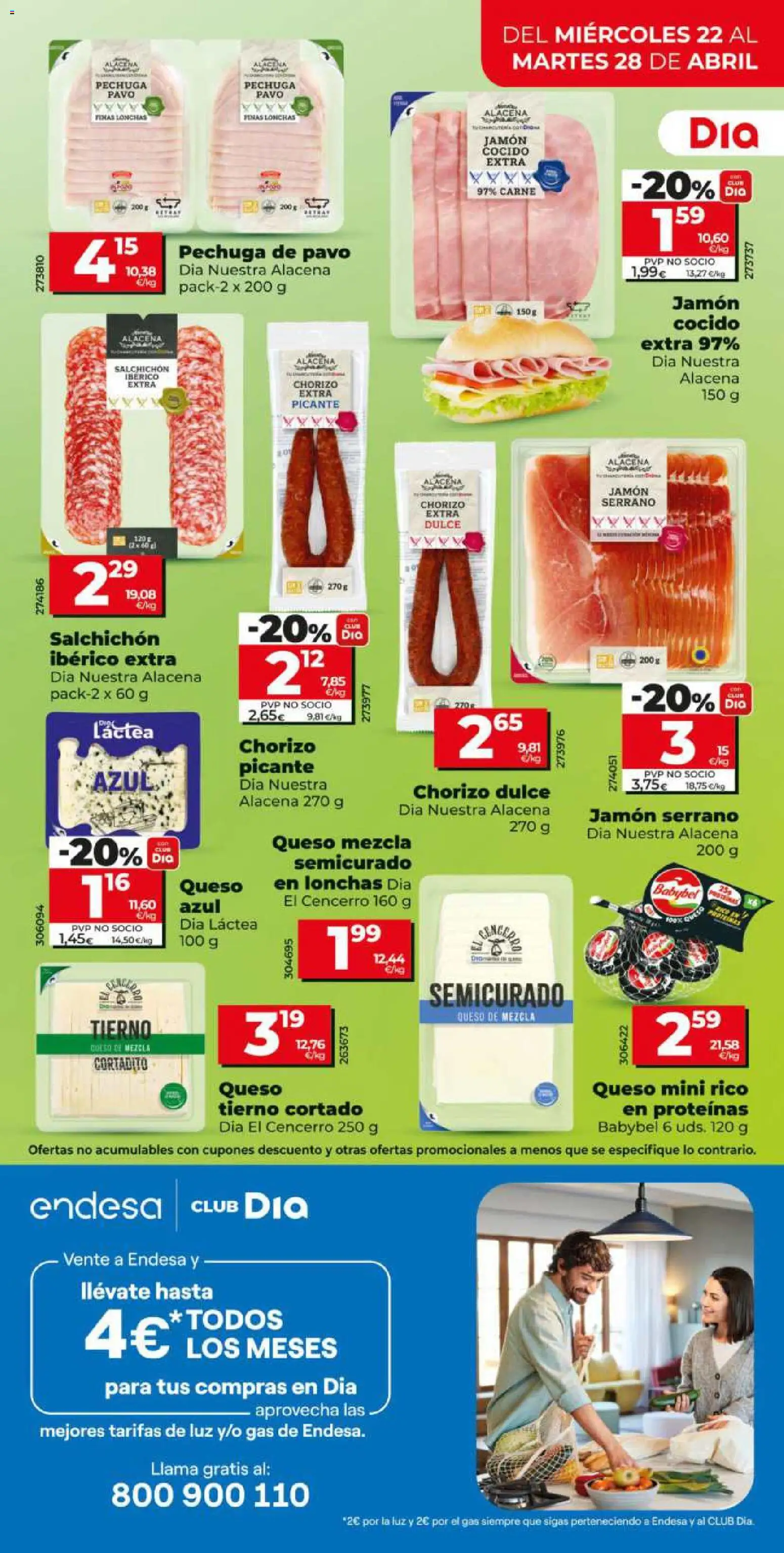 Dia - folleto Market │ válido desde el 22.04.2026 | Página: 7 | Productos: Jamón serrano, Queso, Jamón, Jamón cocido