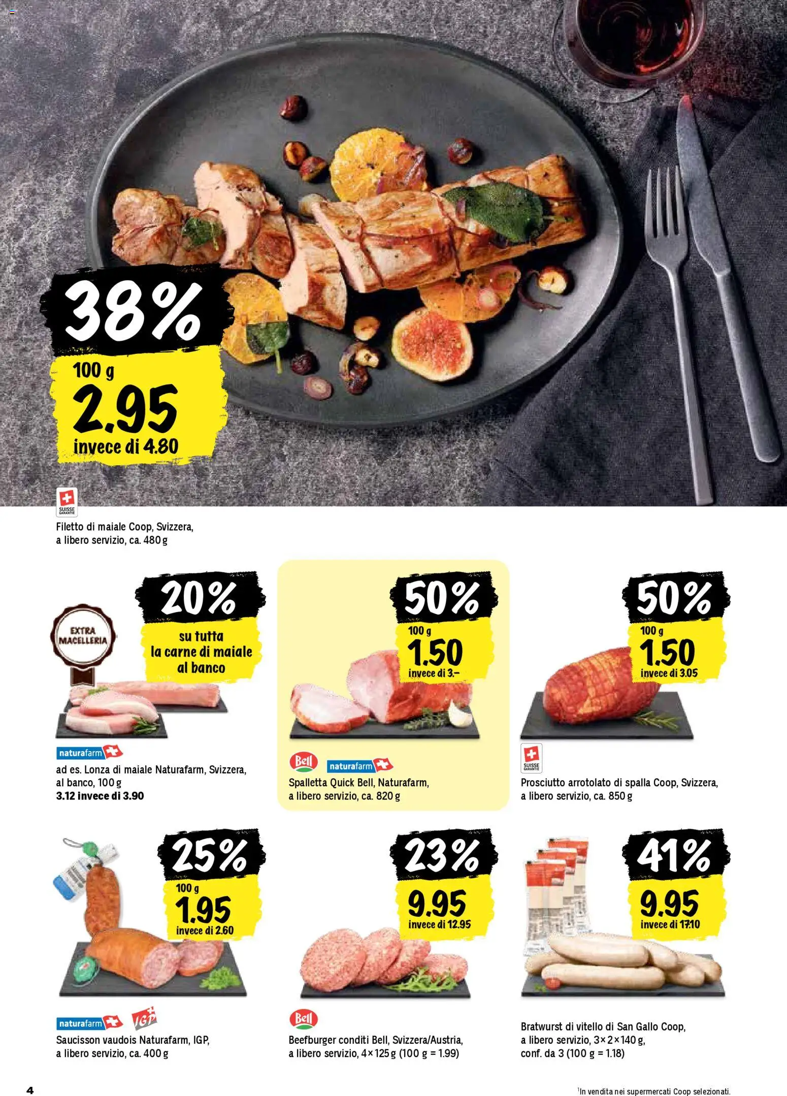 Coop - Una settimana di azioni – gültig ab 27.11.2025 | Seite: 4 | Produkte: Burger