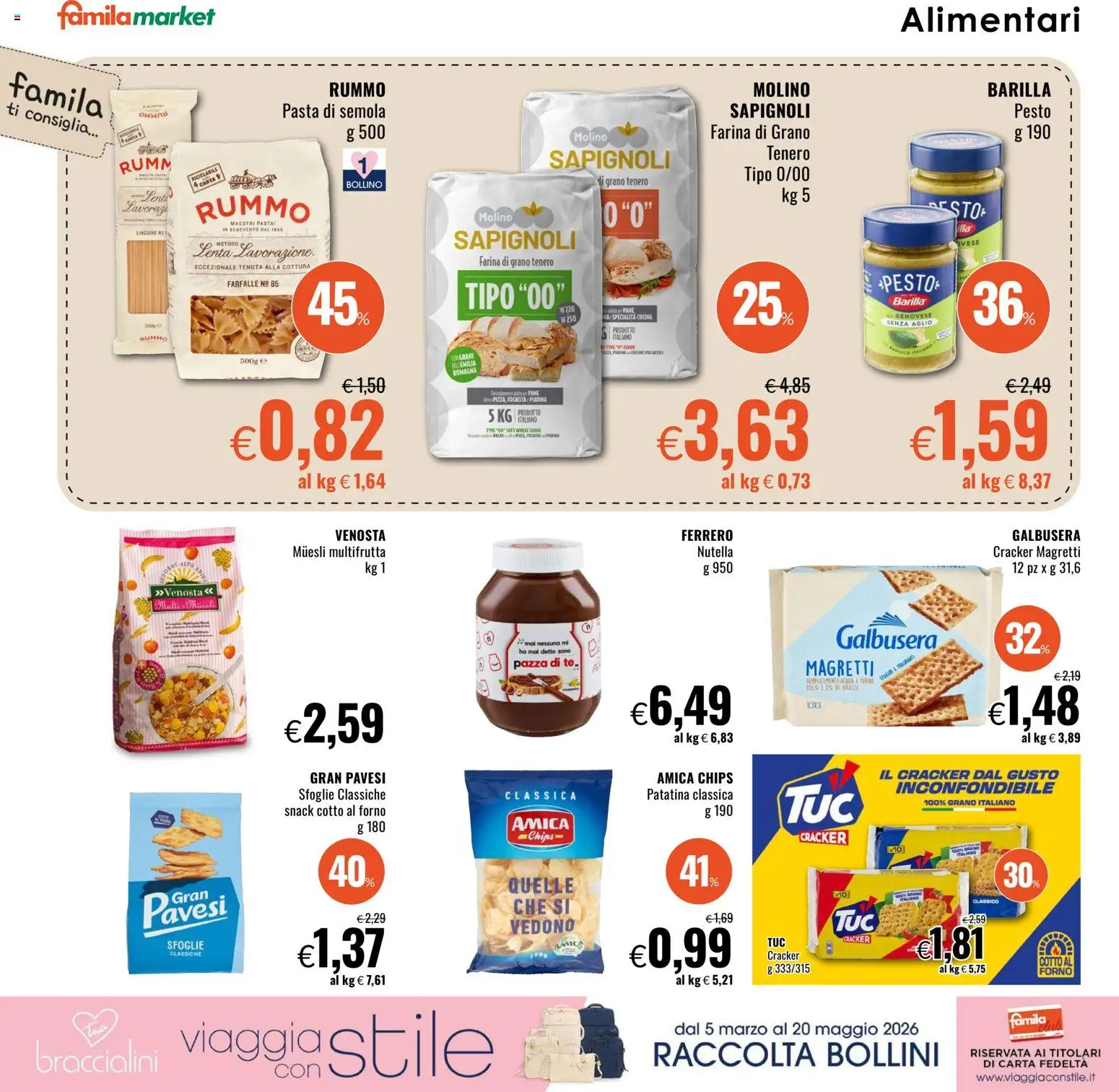 Volantino Famila del 09.04.2026 | Pagina: 12 | Prodotti: Muesli, Aglio, Nutella, Forno